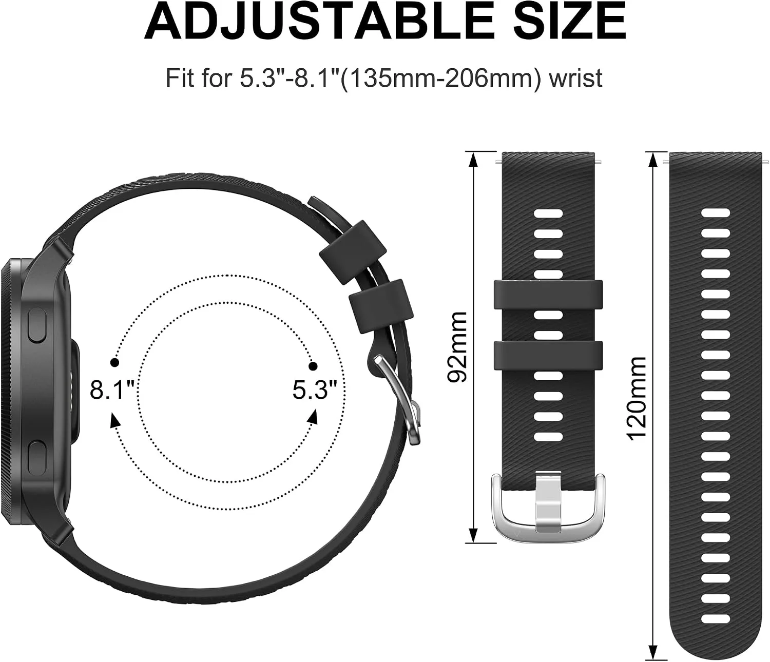 Meliya Silicone Bands Compatible with Coros Pace 3/Pace 4/Pace Pro/Apex 2 Pro/Apex Pro/Apex 46mm Watch Band, Soft Silicone Sport Replacement Wristband for Coros Pace 4/3 Watch