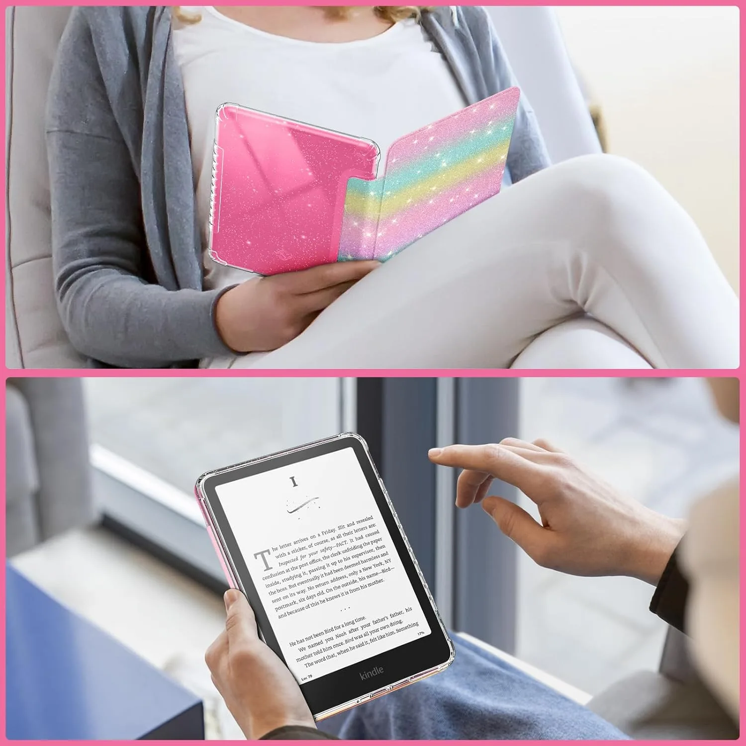 Fintie Clear Case for 7" Kindle Paperwhite 12th Gen 2024 & Kindle Colorsoft