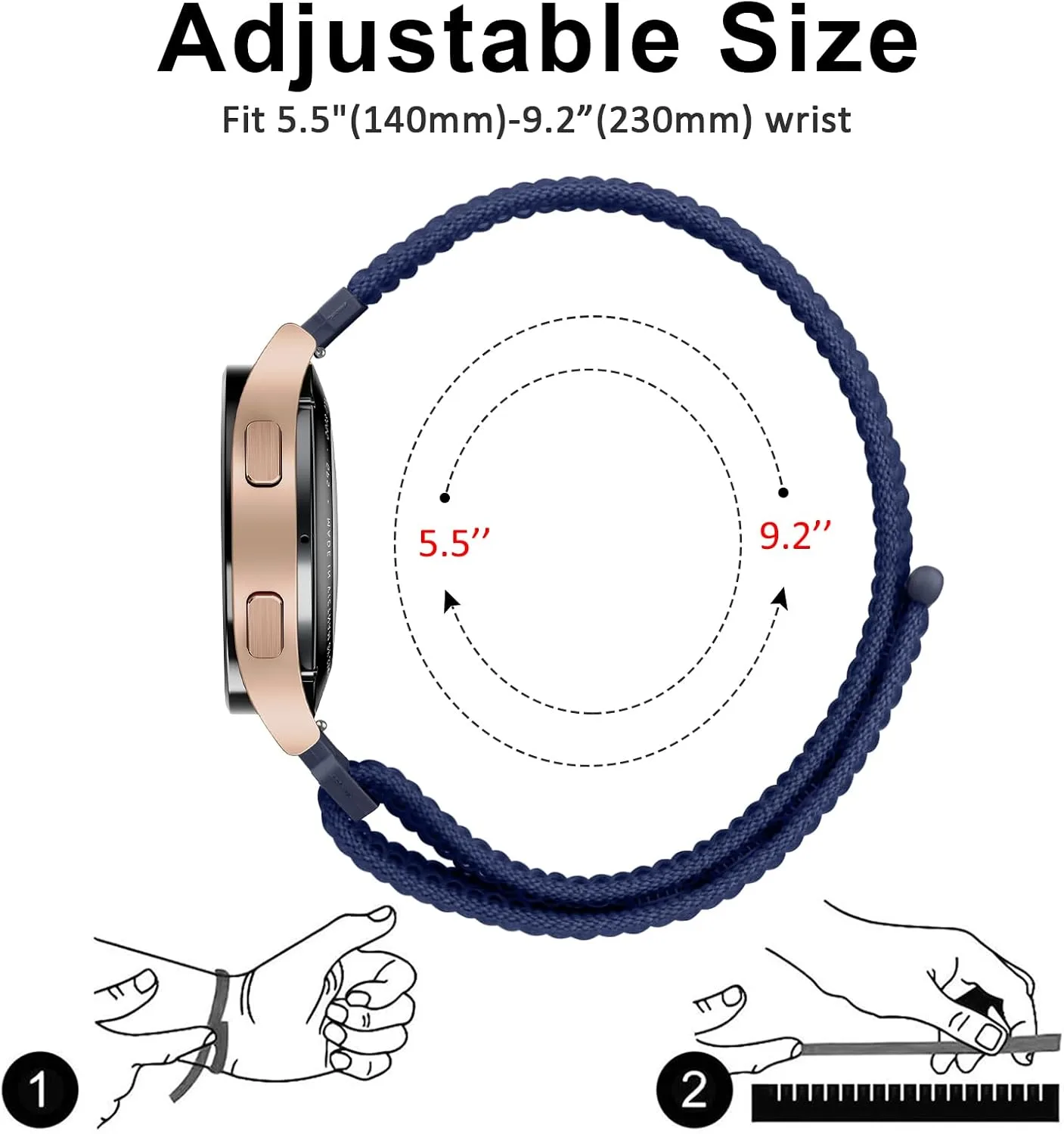 Amzpas Nylon Bands Compatible with COROS PACE 4 / PACE 3 / Pro/APEX 2 Pro/APEX Pro/APEX 46mm Men Women, 22mm Soft Sport Replacement Strap for Coros Pace 4/3 Watch