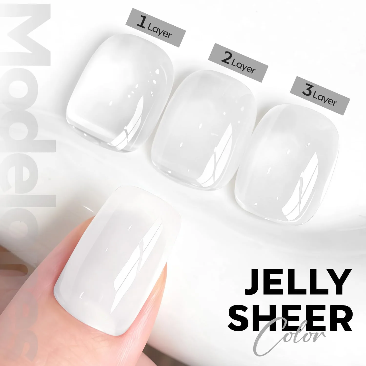 modelones Milky White Gel Nail Polish Natural Color
