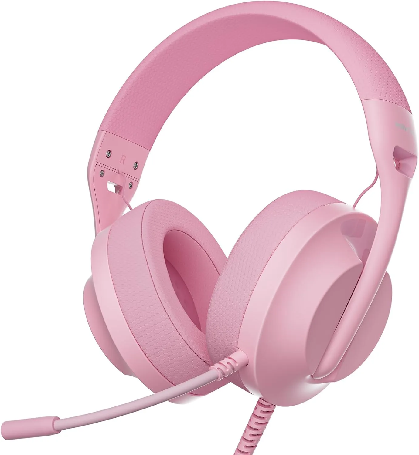 Headset para gaming Wirwtru Wired Rosa para PS5, Xbox, PC y PS4