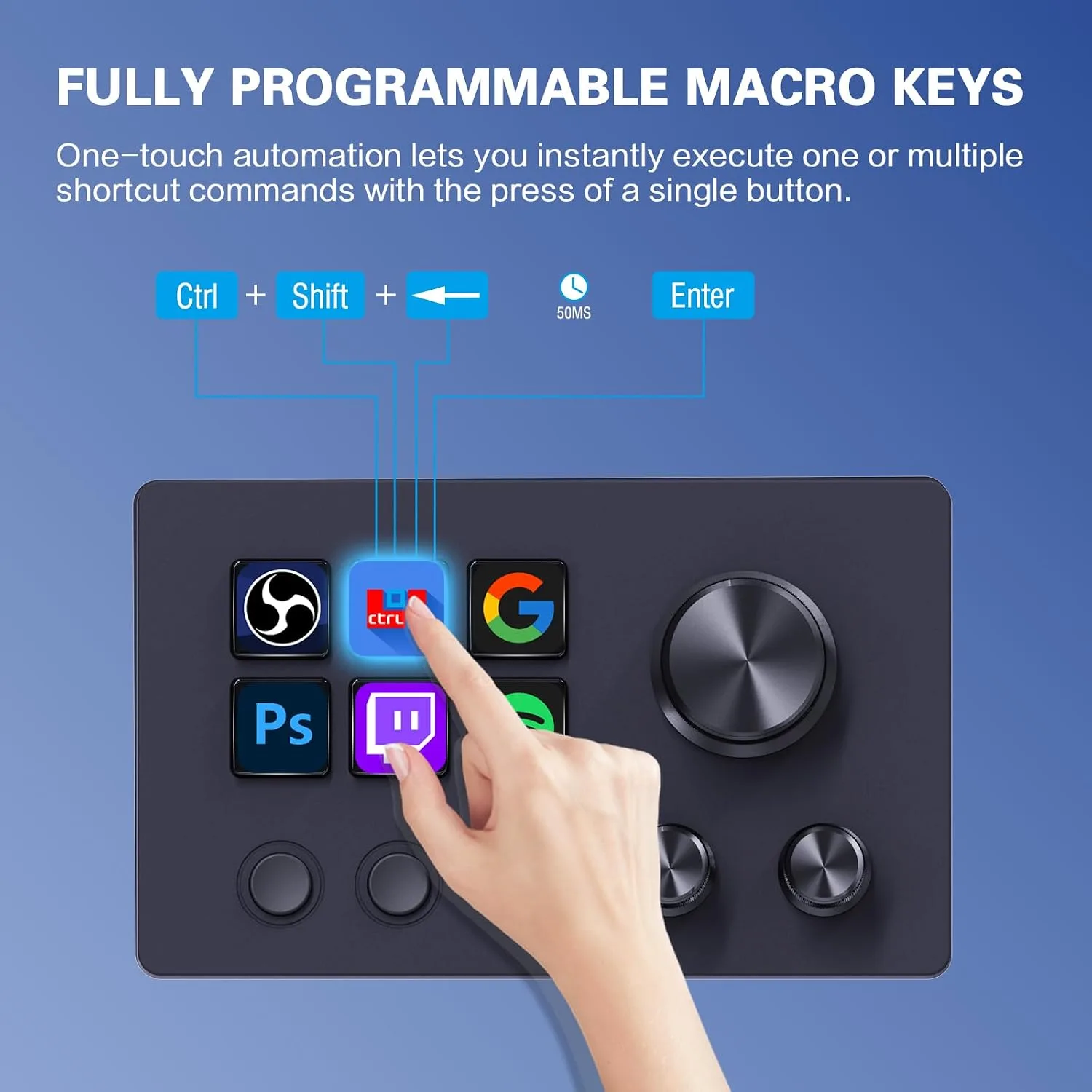 Stream Controller Deck,Macro Keypad,Gaming Shortcut Keyboard