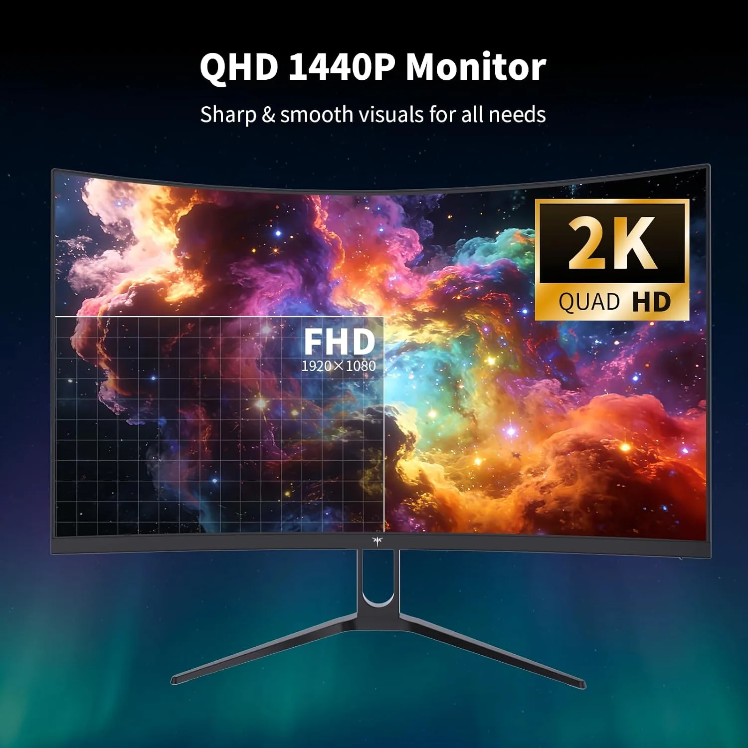 KTC H27S5C 27 Inch Curved Gaming Monitor, 1440P QHD 144Hz Monitor, HDR 400
