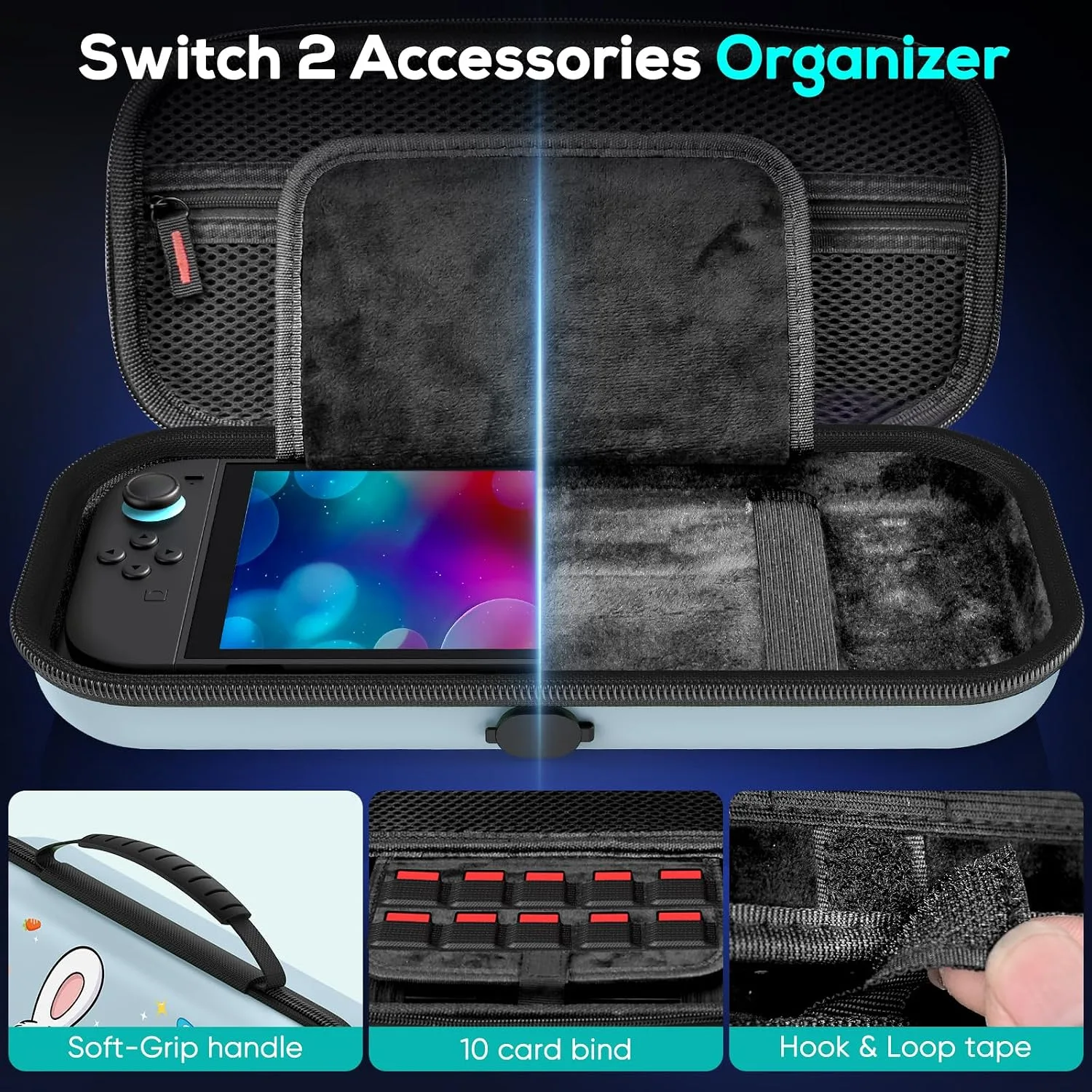 Auarte [Charge Inside Carrying Case for Switch 2 Console (2025)/OLED