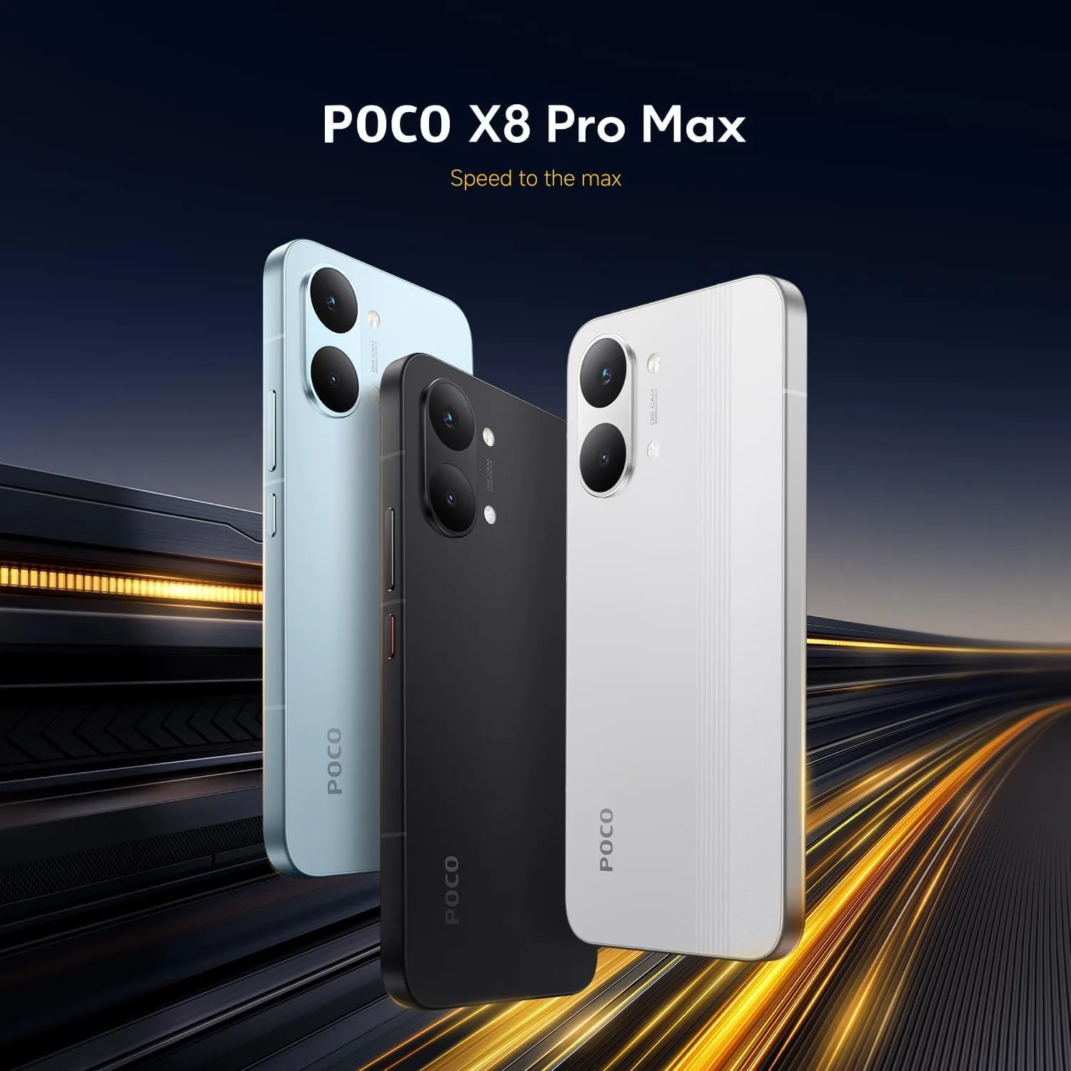 XIAOMI Poco X8 PRO MAX 5G Ai (Compatible with Tmobile Mint Tello & Global) (256GB + 12GB) 6.83" 50MP Gamers Phone NFC Dual sim Unlocked Model 2602BPC18G Liberado (White)