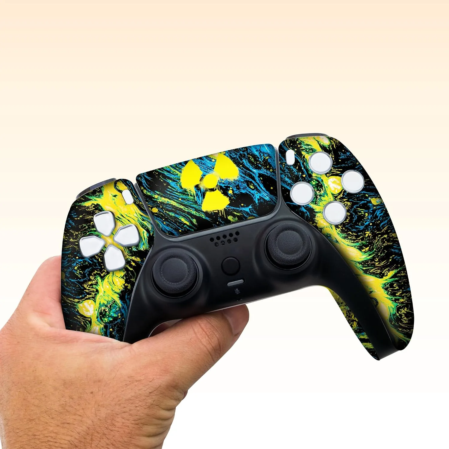Radioactiive Custom PS-5 Controller Wireless compatible with Play-Station 5 Console by BCB Controllers | Proudly Customized in USA with Permanent HYDRODIP Printing(NOT JUST A SKIN)(MODDED)