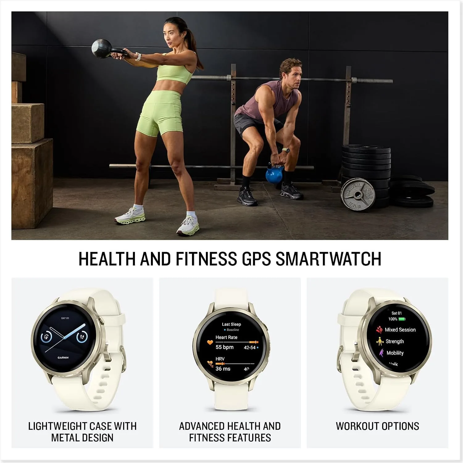 Garmin Venu 4 Health Fitness GPS Smartwatch 41mm AMOLED Bundle