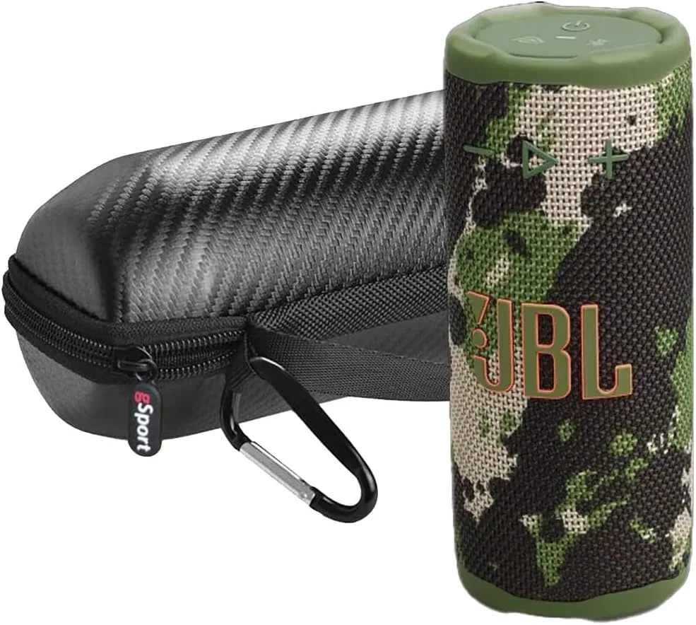 JBL Grip Compact Portable Bluetooth Speaker Bundle with gSport Case (Camo)