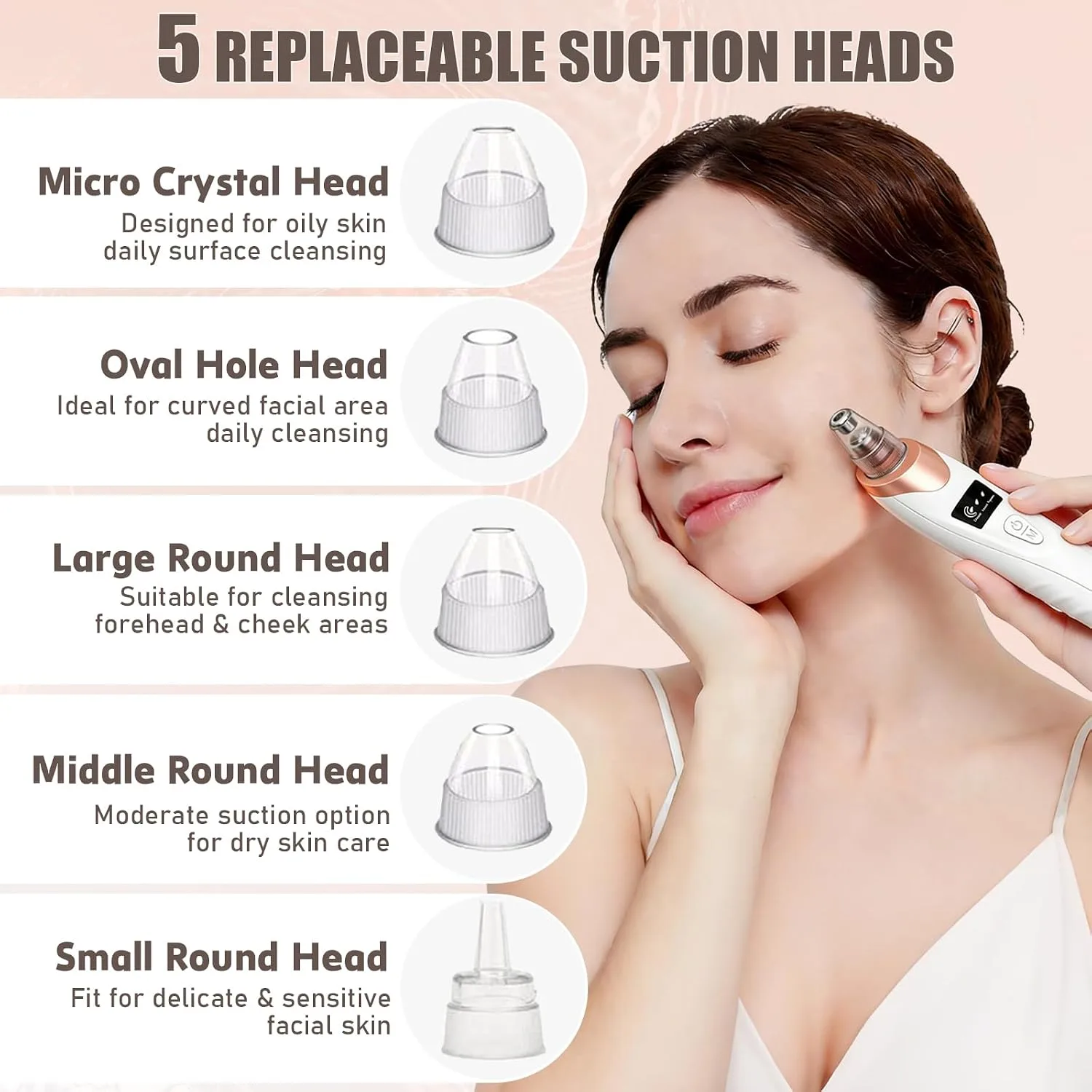 Blackhead Remover Pore Vacuum,Facial Pore Cleaner Blackhead Vacuum (Gold)