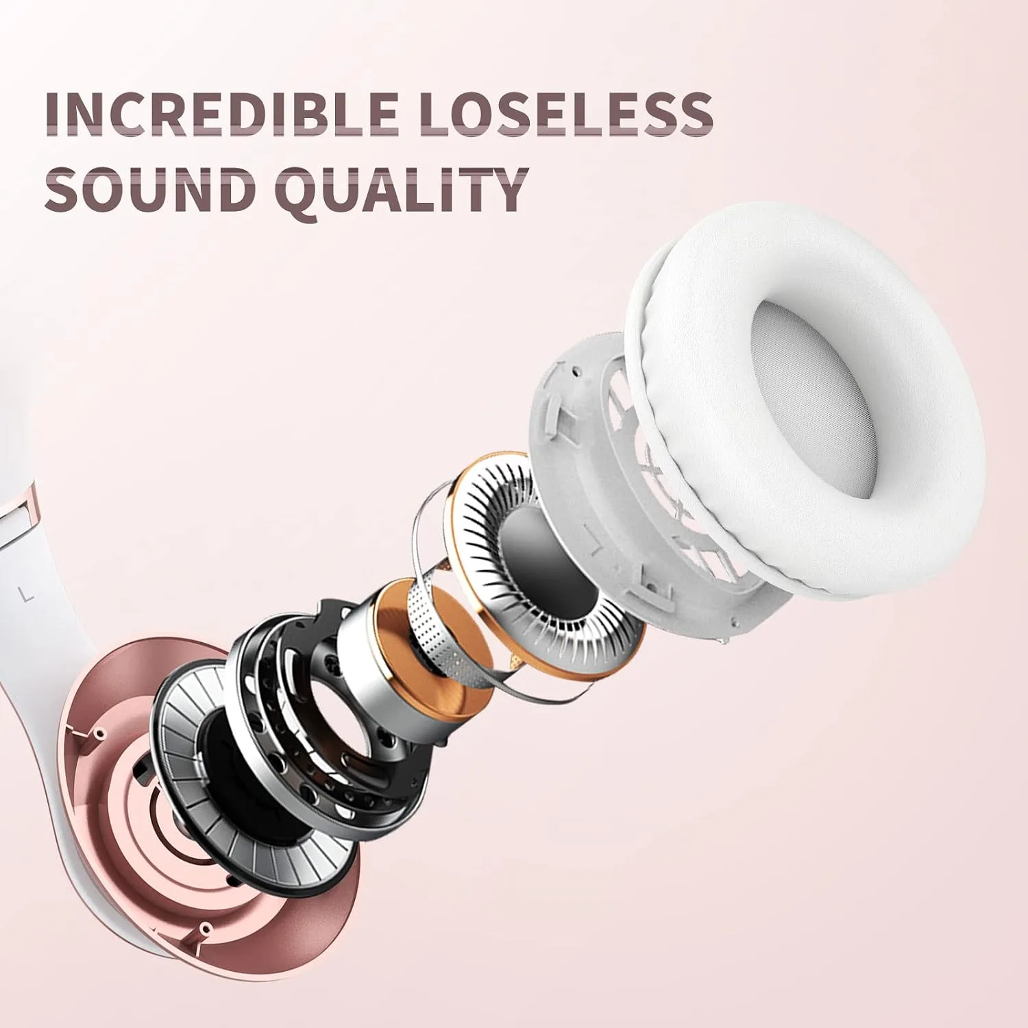 Uliptz Bluetooth Headphones Over Ear, Wireless HiFi Stereo Foldable Headset
