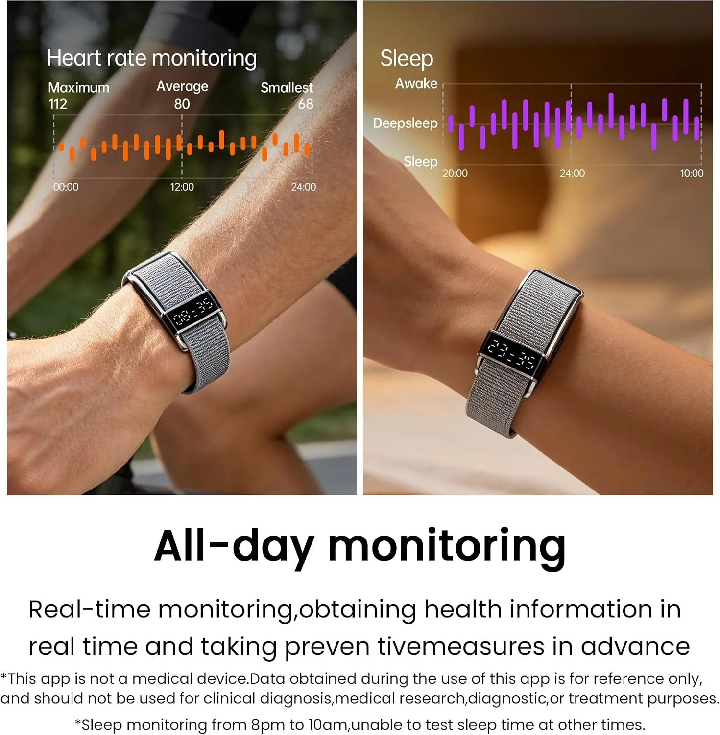 Smart Bracelet for Men Women Health Band Activity Fitness Tracker