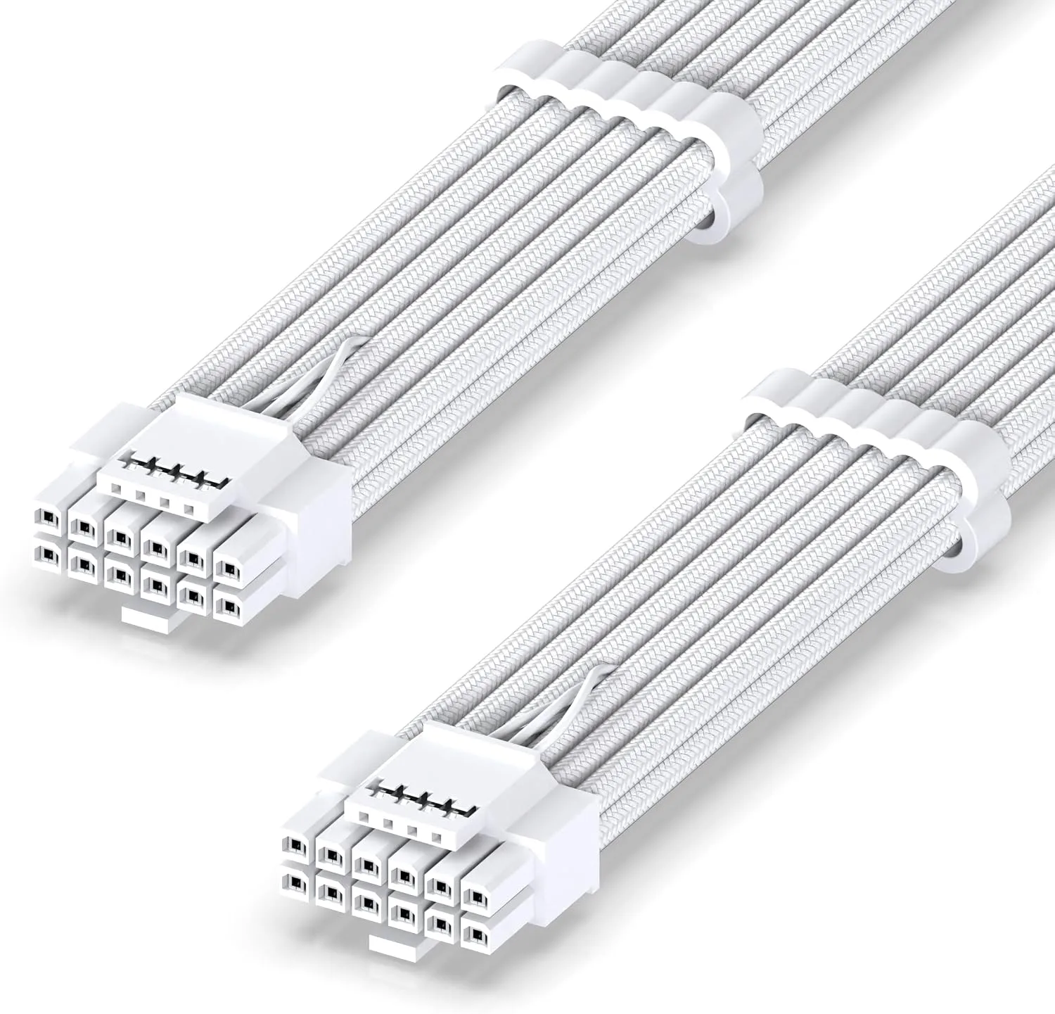 EZDIY-FAB 12VHPWR PSU Sleeved Cable, 12V-2x6, 600W, 60cm, Pure White
