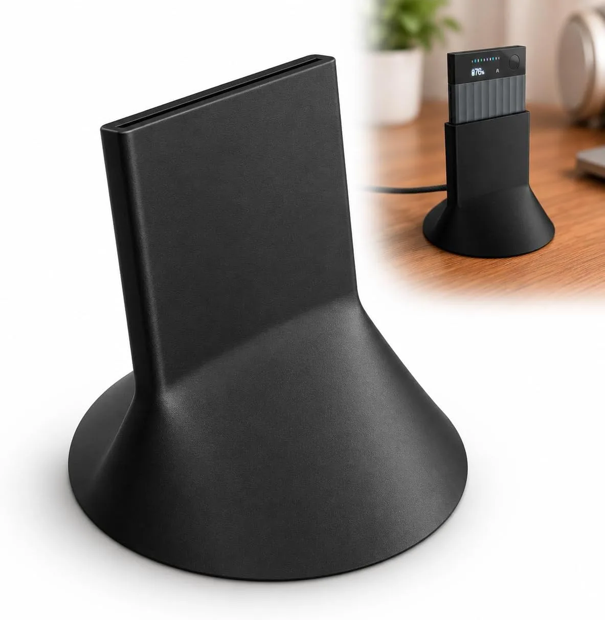 Base de carga para grabadora PLAUD Note y Note Pro negra