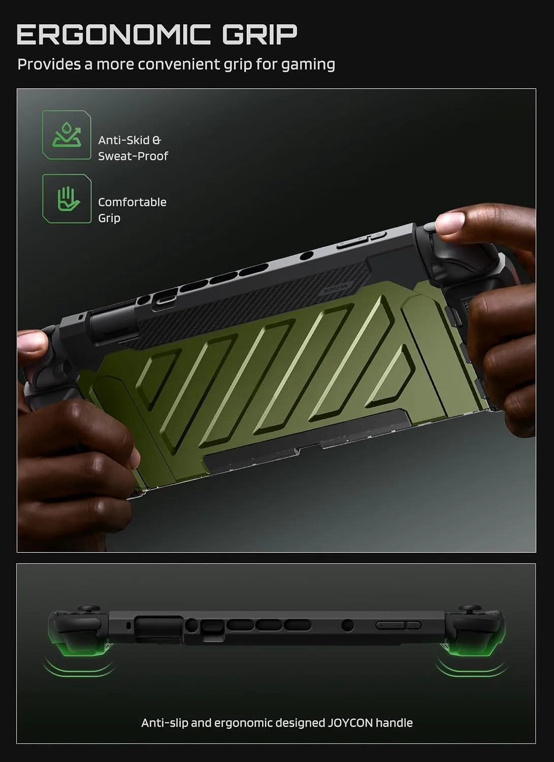 SUPCASE for Nintendo Switch 2 Case 2025, Joy Con Remove Friendly, Green