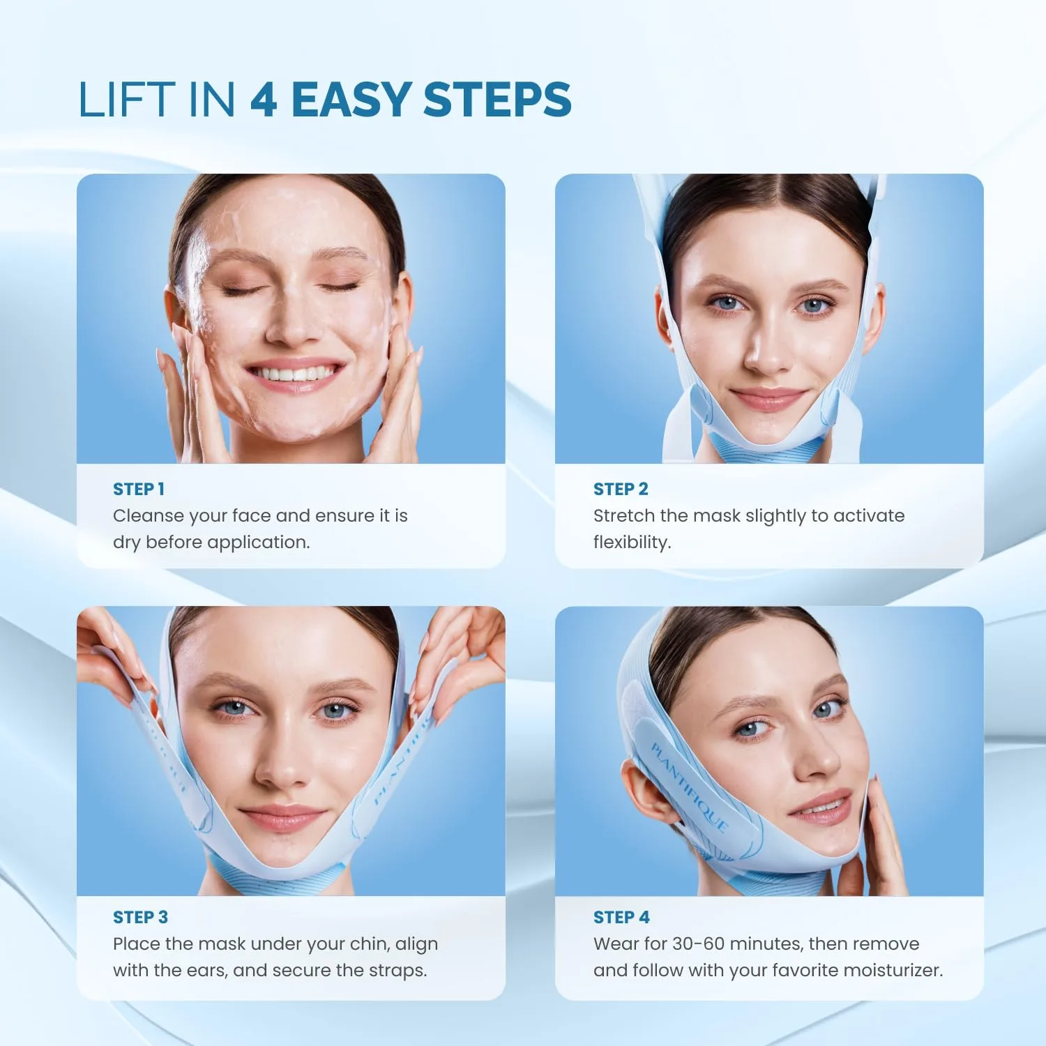 PLANTIFIQUE Chin Strap for Face Contouring - Reusable & Adjustable