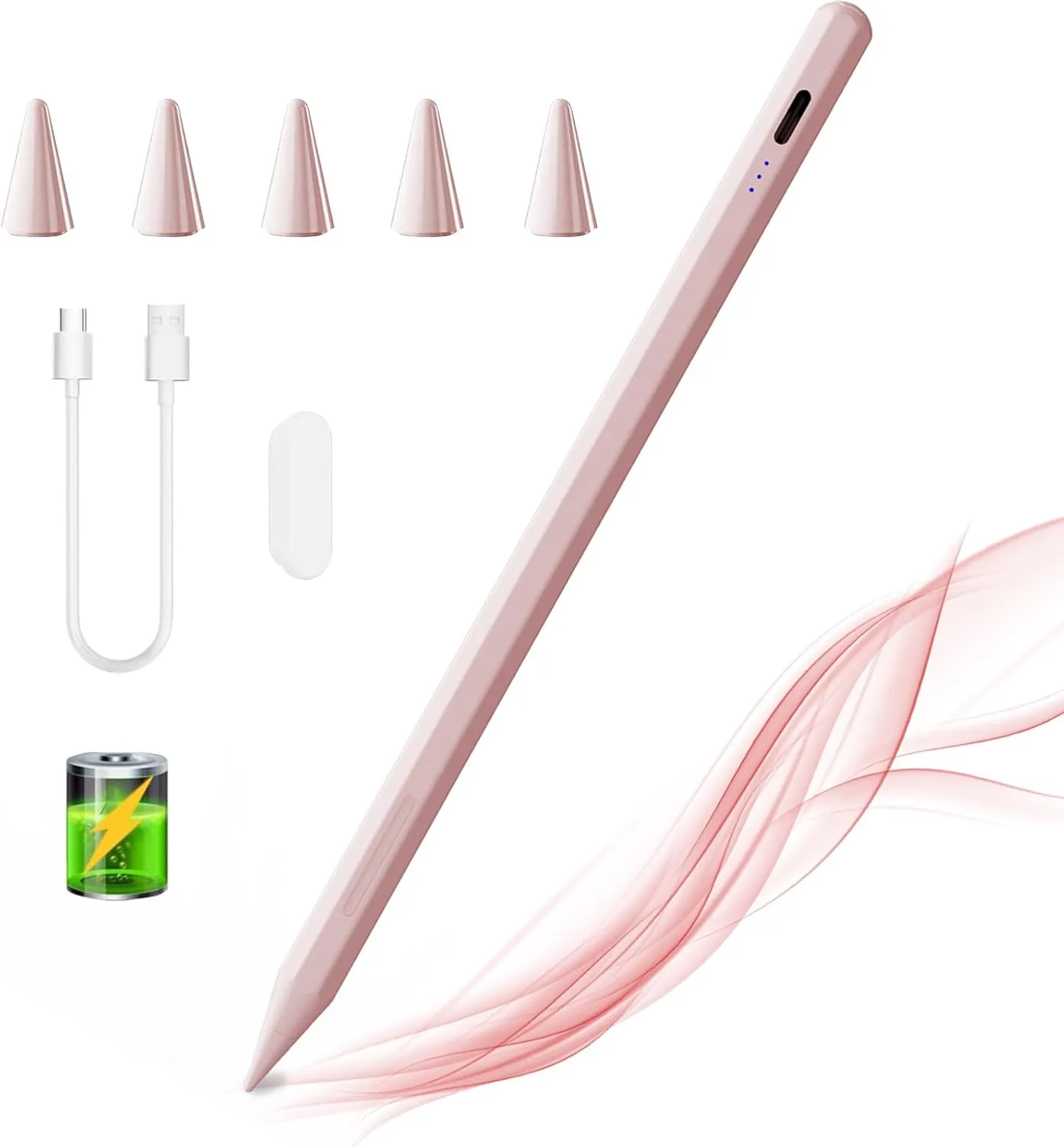 Stylus Pen for iPad 6th-11th Generation,Fast Charge Apple iPad Stylus Pencil with Palm Rejection,Compatible with 2018-2026 i Pad 6/7/8/9/10/11 Gen, Pro 13"/12.9"/11"/M4, Air 3/4/5/M2, Mini 5/6