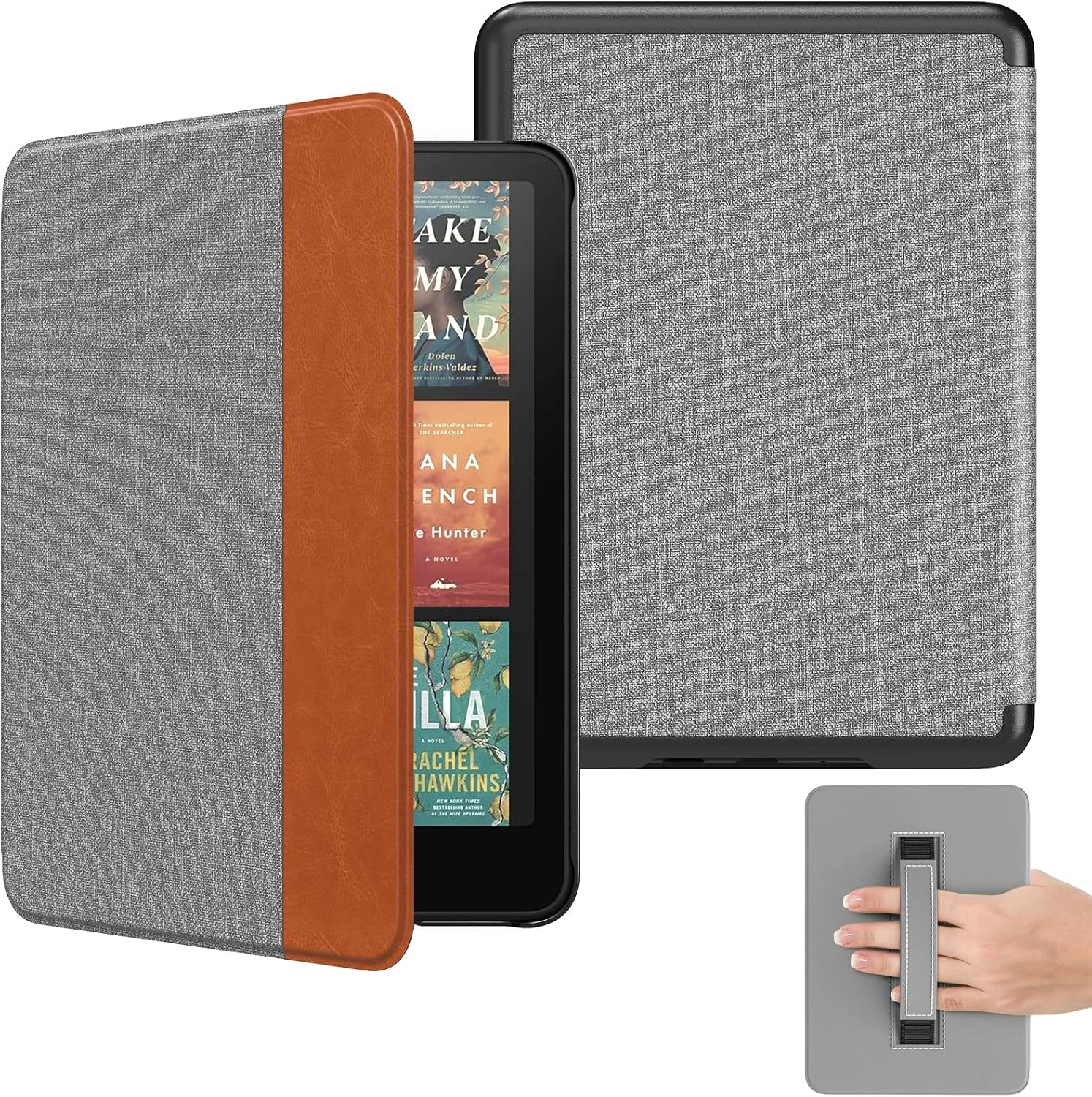 MoKo Case for 7" Kindle Paperwhite 12th Gen 2024 & Colorsoft, Gray & Brown