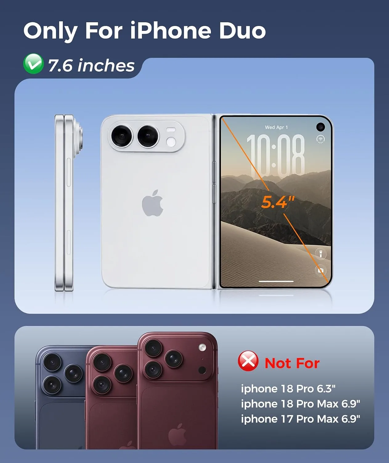 FNTCASE for iPhone Duo Case with 360 Spin Magnetic Stand Black
