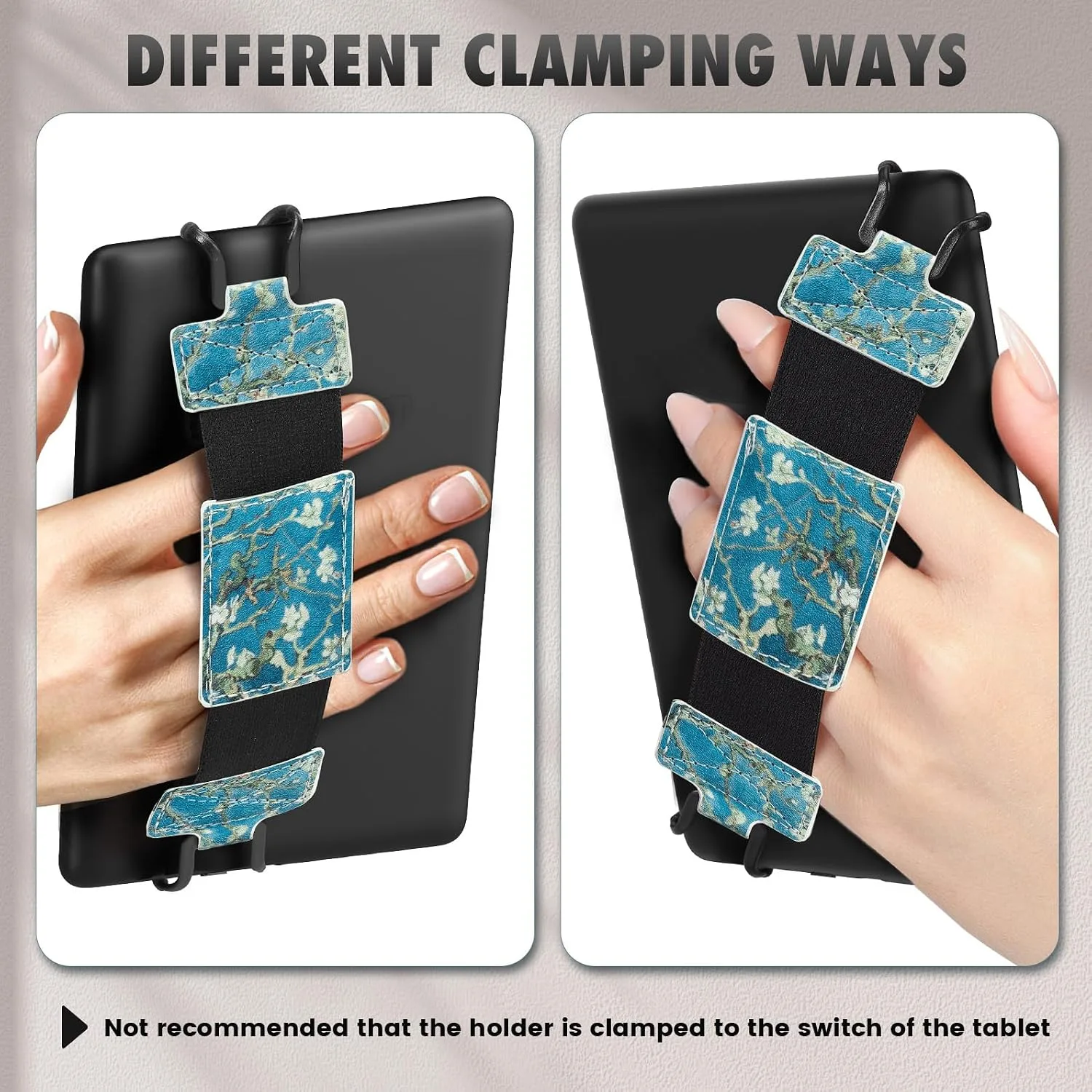 MoKo Soft Hand Strap for 6-8" Kindle eReaders Fire Tablet, Apricot Blossom