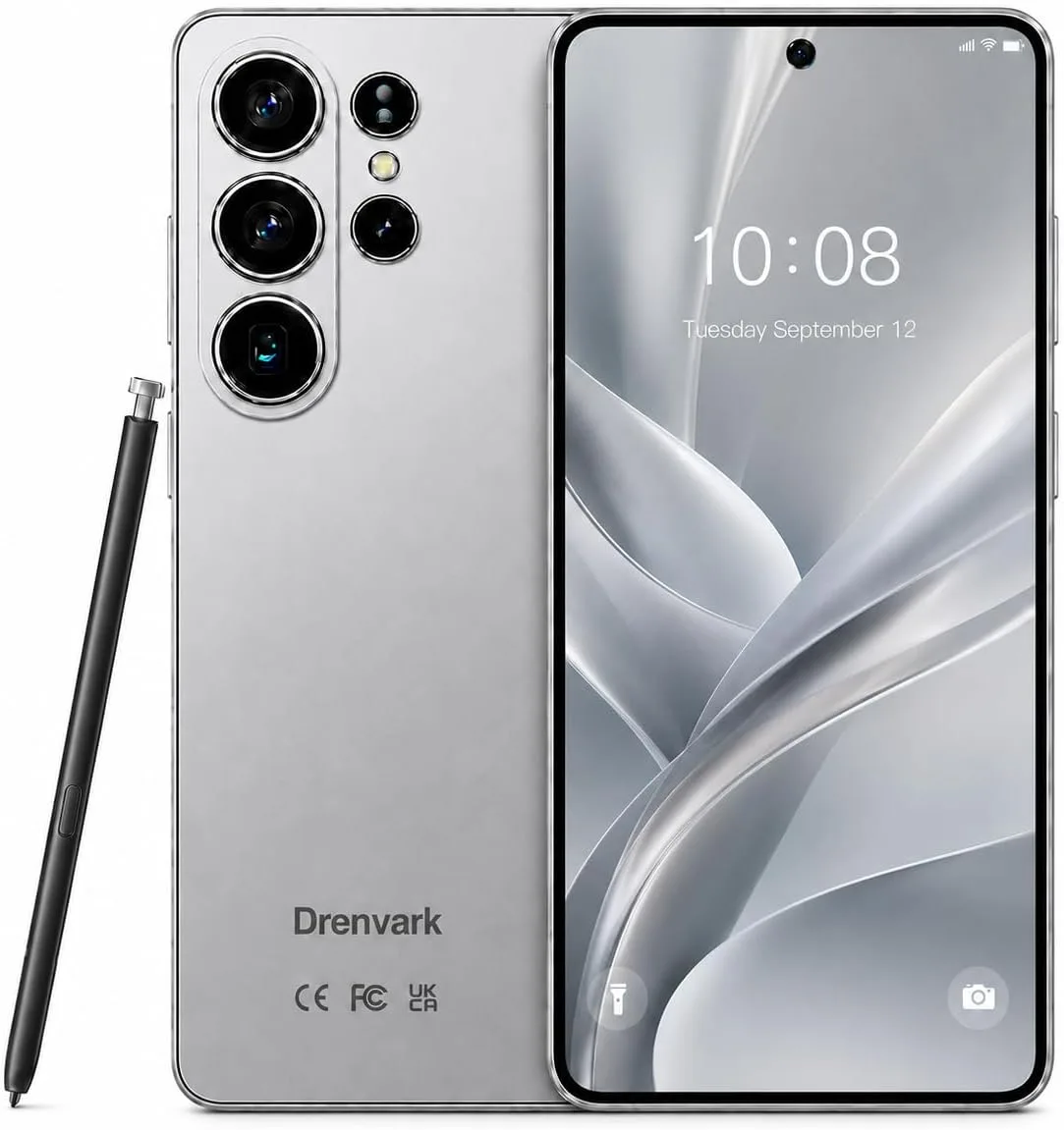 26 Ultra Android Phone,16GB+512GB Unlocked Phone, Android 16 Smartphone with Stylus, 7000mAh Titanium Battery, 50MP Camera, Dual SIM Dual Standby, Face Locked-Grey