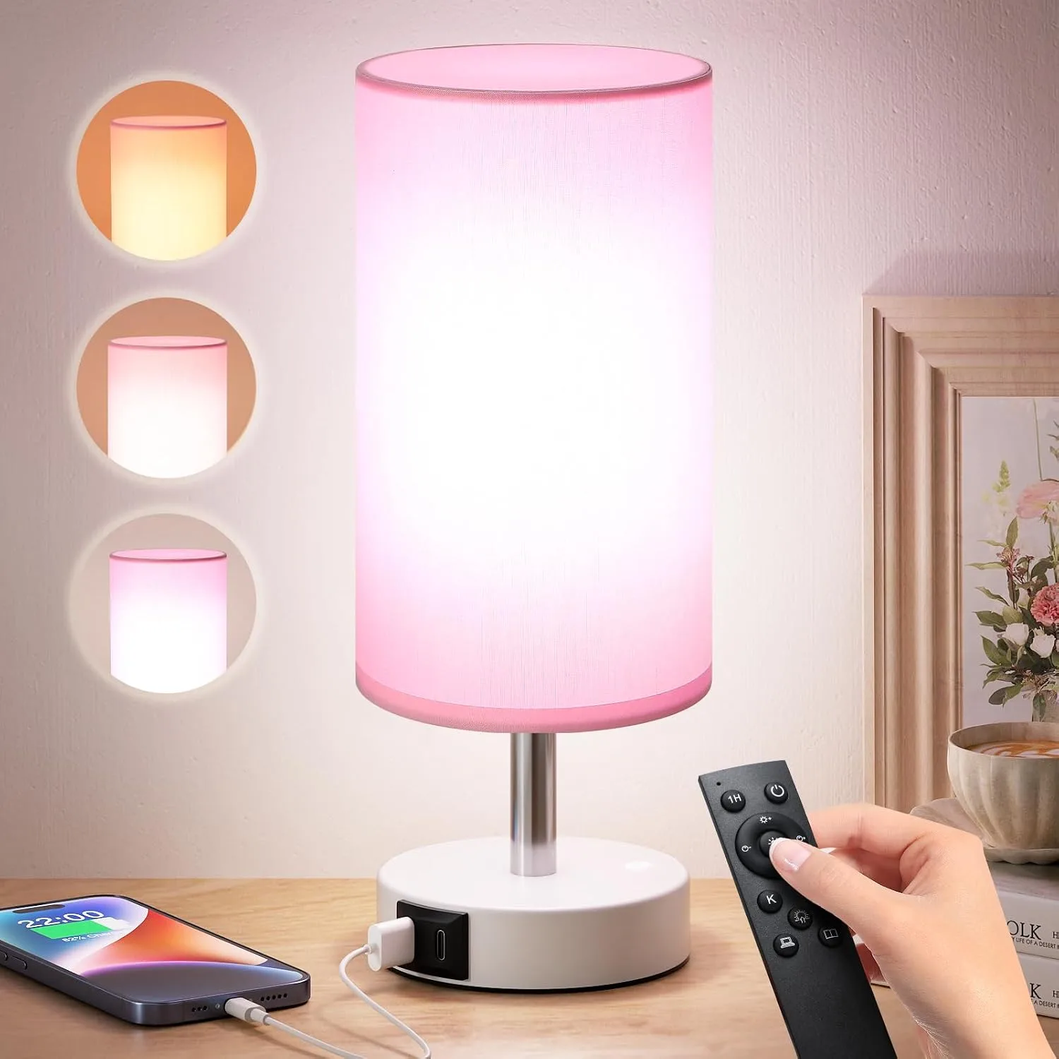 Dicoool 10000 Lux Sun Lamp with Remote, Happy Sunlight Lamp, CRI＞95 Daylight Lamp, 3 Color Temperature & Stepless Dimming, Mood Lighting for Bedroom, Bring Sunshine to Windowless Office