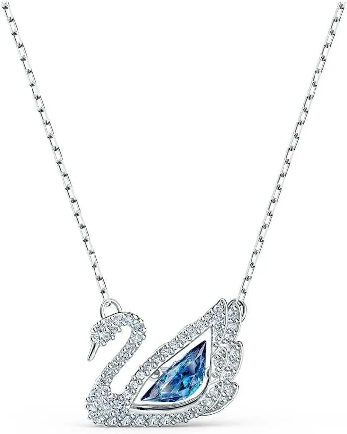 Swarovski Dancing Swan Necklace Jewelry Collection, Rhodium Finish