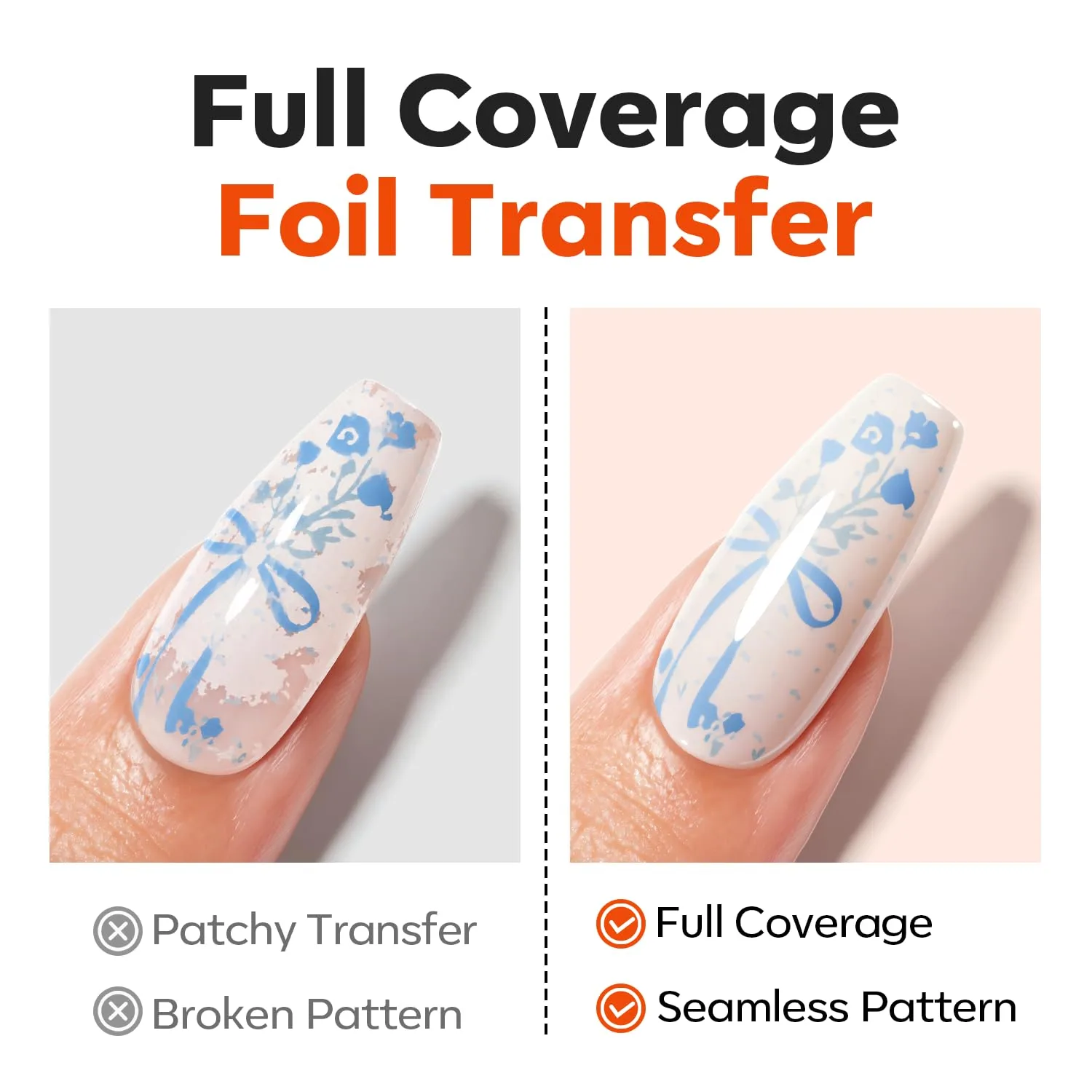 modelones Gray French Tip Nail Foil Transfer Glue Gel Polish