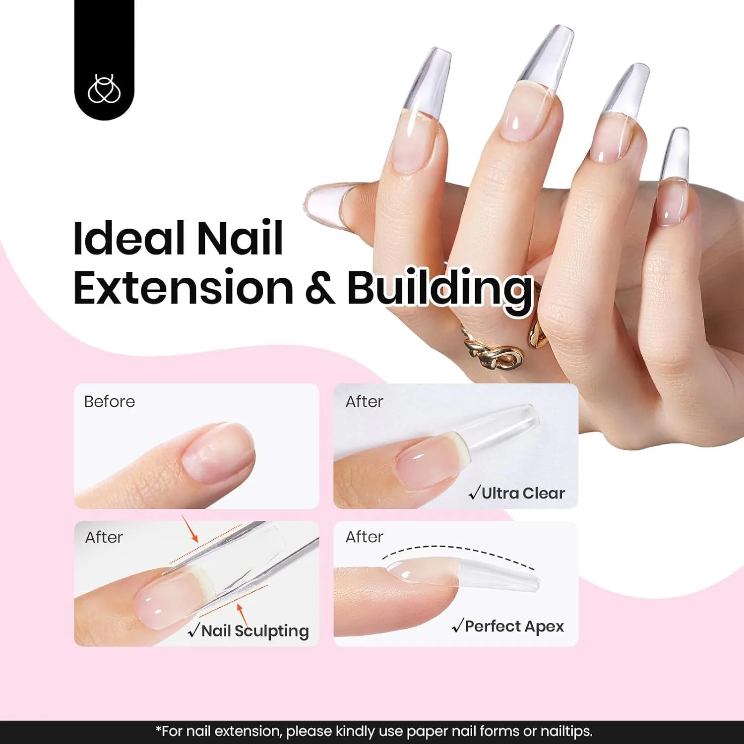 Beetles Hard Gel HEMA-Free, 1 oz 9 in 1 Clear Builder Nails Gel