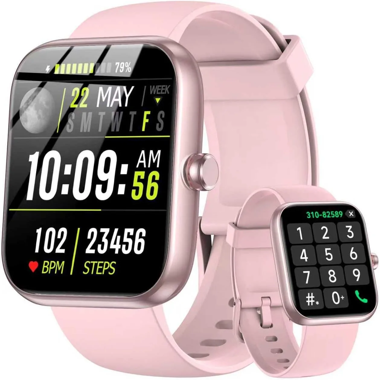 Smart Watch with Alexa Built-in, 1.83" HD Touchscreen Fitness Tracke