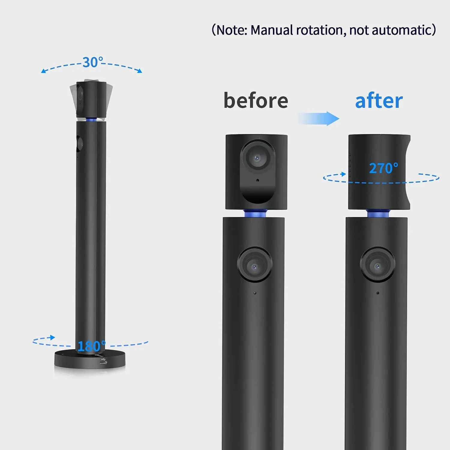 CZUR Halo X Pro Dual Webcam for PC, 1080P Web Camera with Microphone