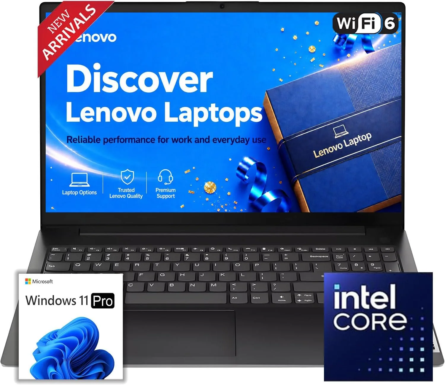 Lenovo 2026 New V-Series Business and Student Laptop, Powerful Intel Quad-Core Processor, 15.6" FHD Display, 16GB DDR5 Ram, 1TB PCIe, Bluetooth 5.3, Wi-Fi 6, Long Battery Life, HDMI, Windows 11 Pro