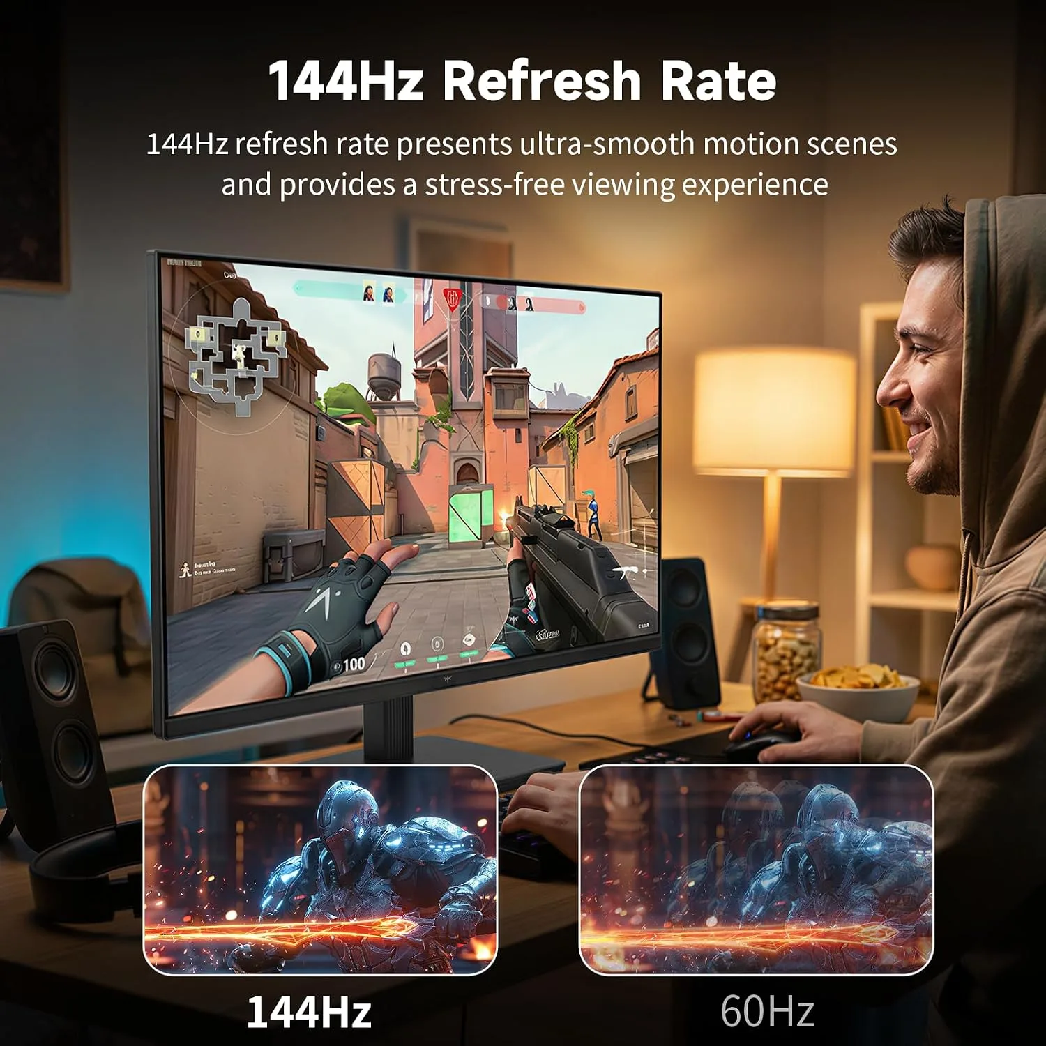 KTC 27 Inch QHD 144Hz Gaming Monitor 2K 1440P FreeSync & G-Sync H27T27S