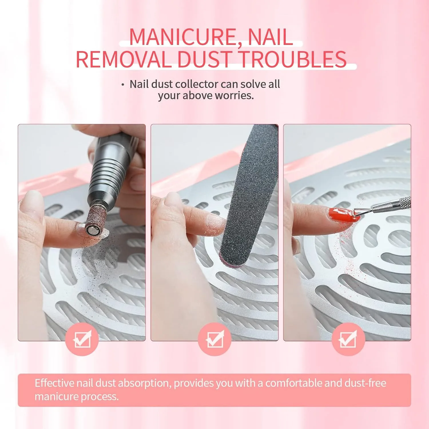 SAVILAND Professional Nail Dust Collector 40W Vacuum with Lamp for Salon