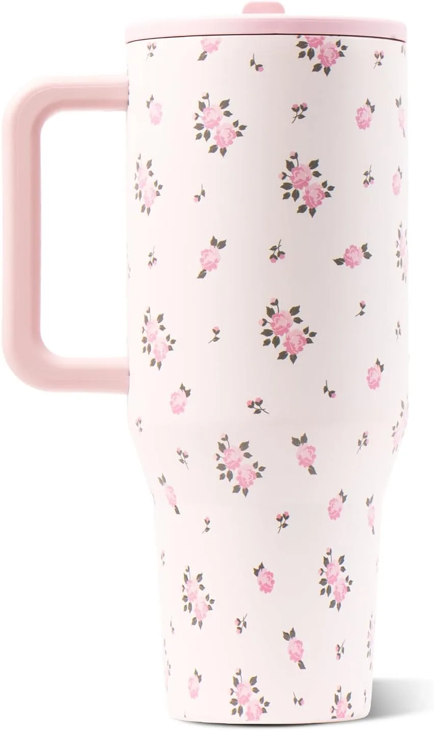 HydroJug Traveler 40oz, Insulated Water Bottle with Handle, Wildrose