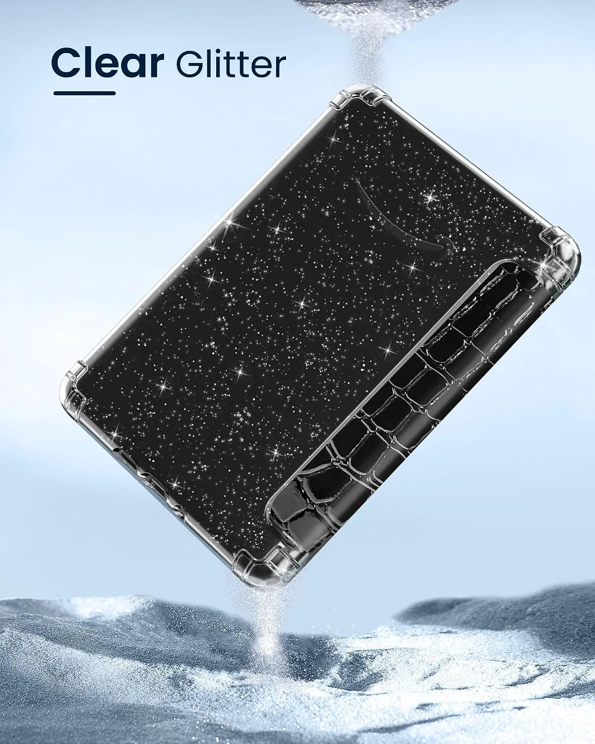 MoKo Case for 7" Kindle Paperwhite 12th Gen & Colorsoft,Crocodile Black