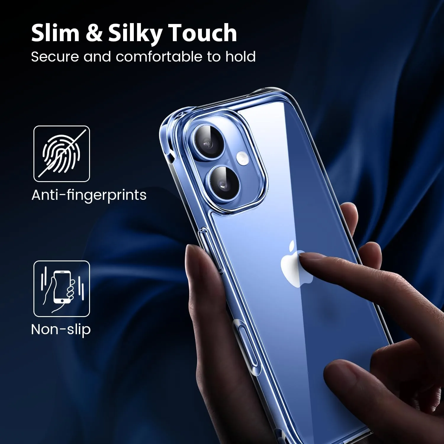 Mkeke Compatible with iPhone 17 Case Clear [Not-Yellowing] [Military-Grade Drop Protection] Shockproof Protective Phone Bumper 6.3 inch