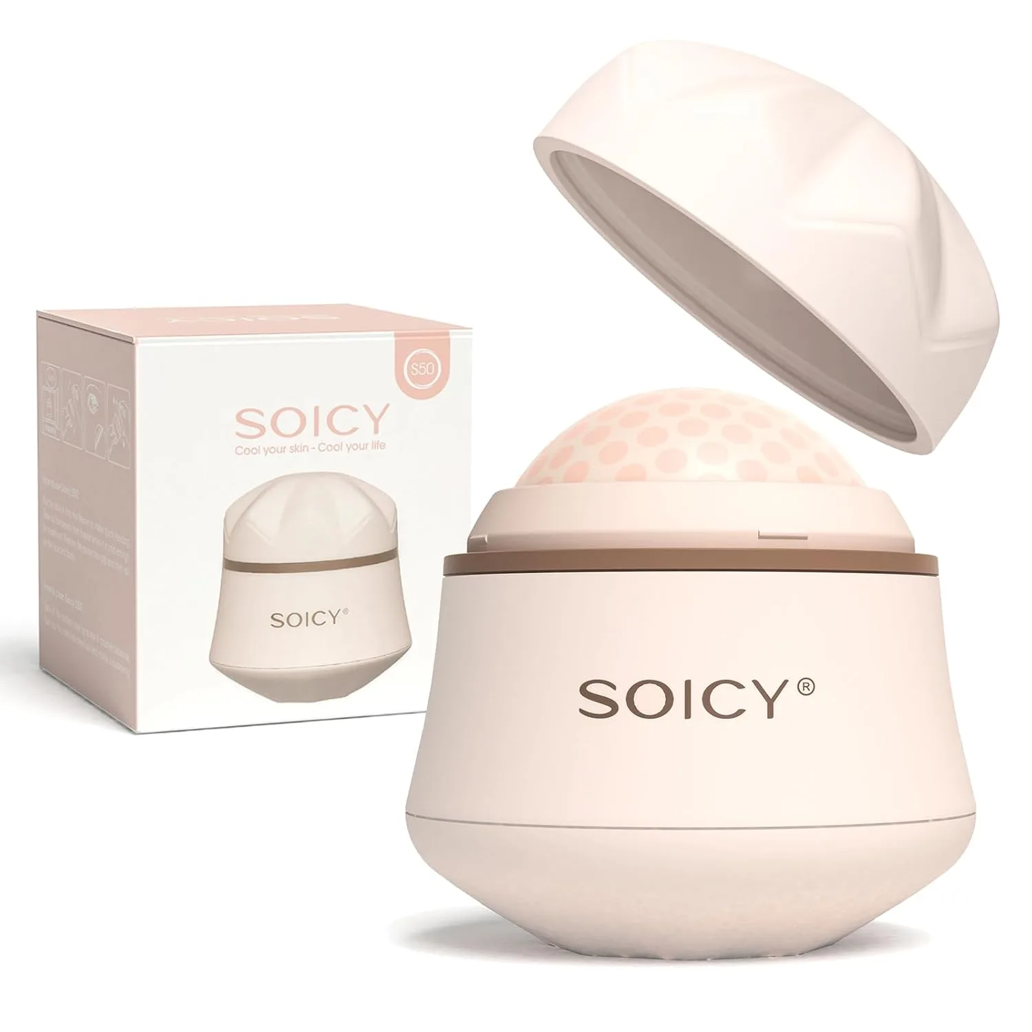 Rodillo de hielo para rostro y ojos Leeshine S50 Rosa