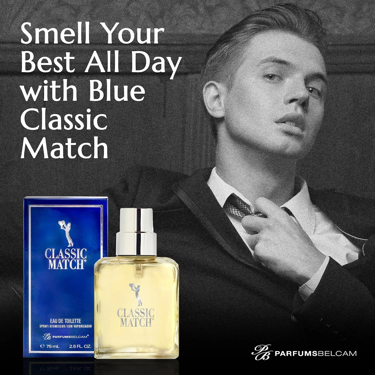Belcam Beauty Blue Classic Match Eau de Toilette, 2.5 Fl Oz, Pack of 2