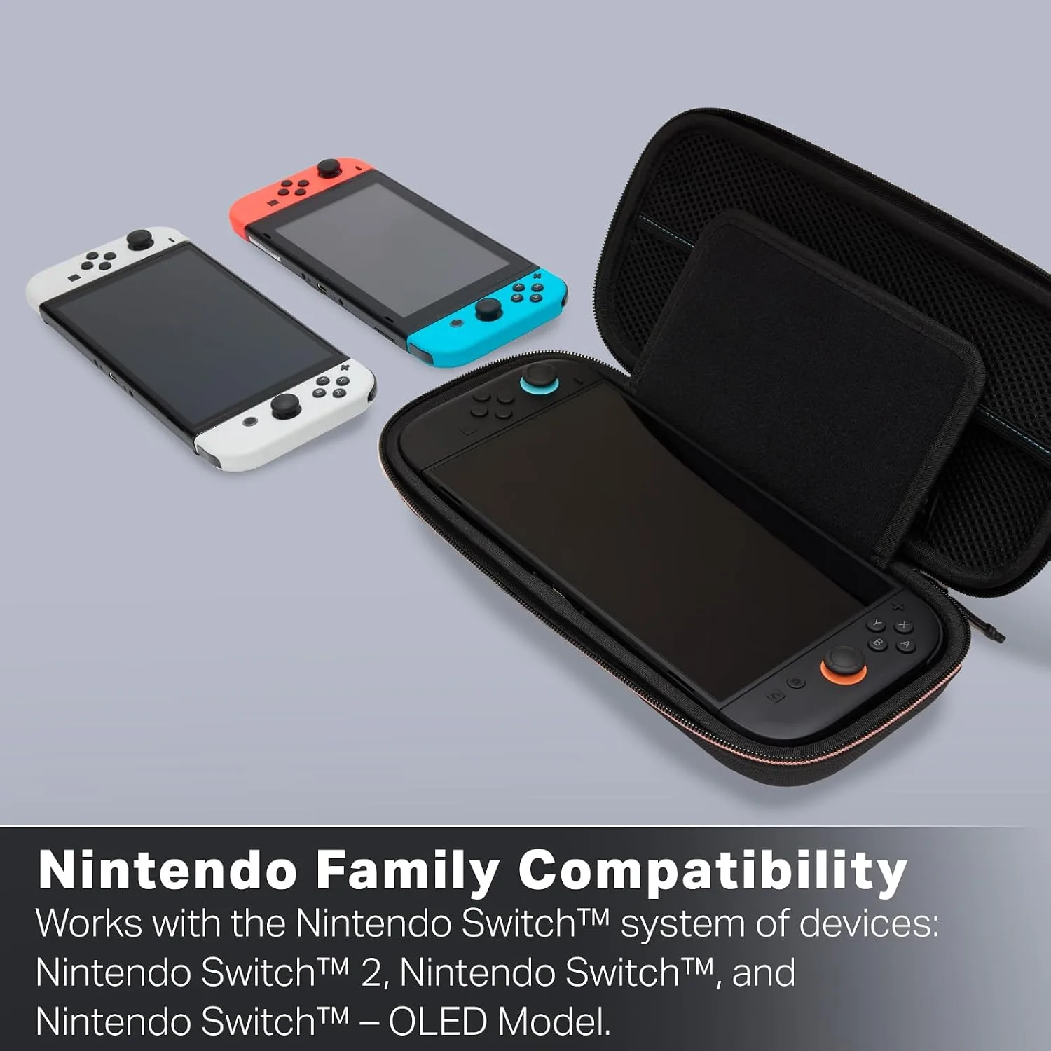 PowerA Protection Case for Nintendo Switch 2 - Black, Officially Licensed, Protective Storage, Holds up to 9 Game Cards and 2 microSD Express Cards, Integrated Play Stand
