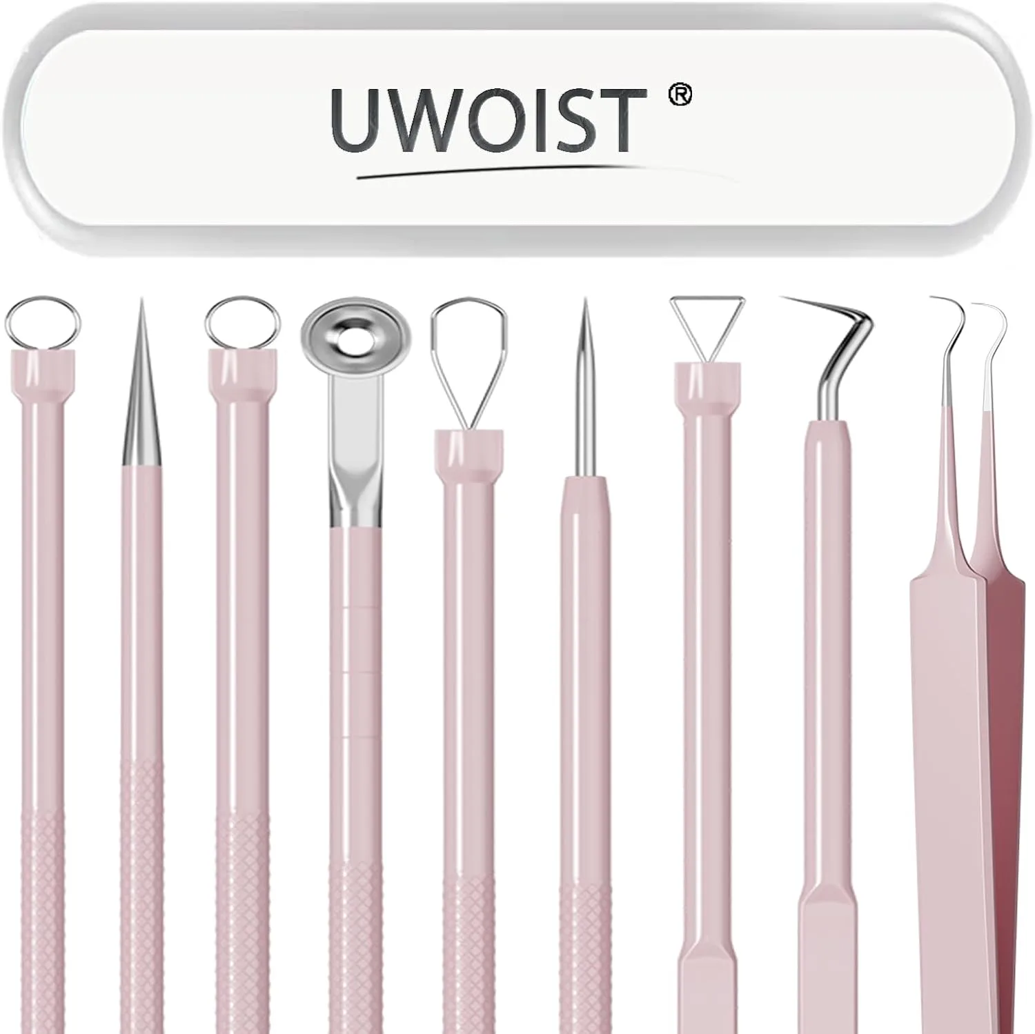 Kit de herramientas para extracción de puntos negros Uwoist 5 piezas color rosa