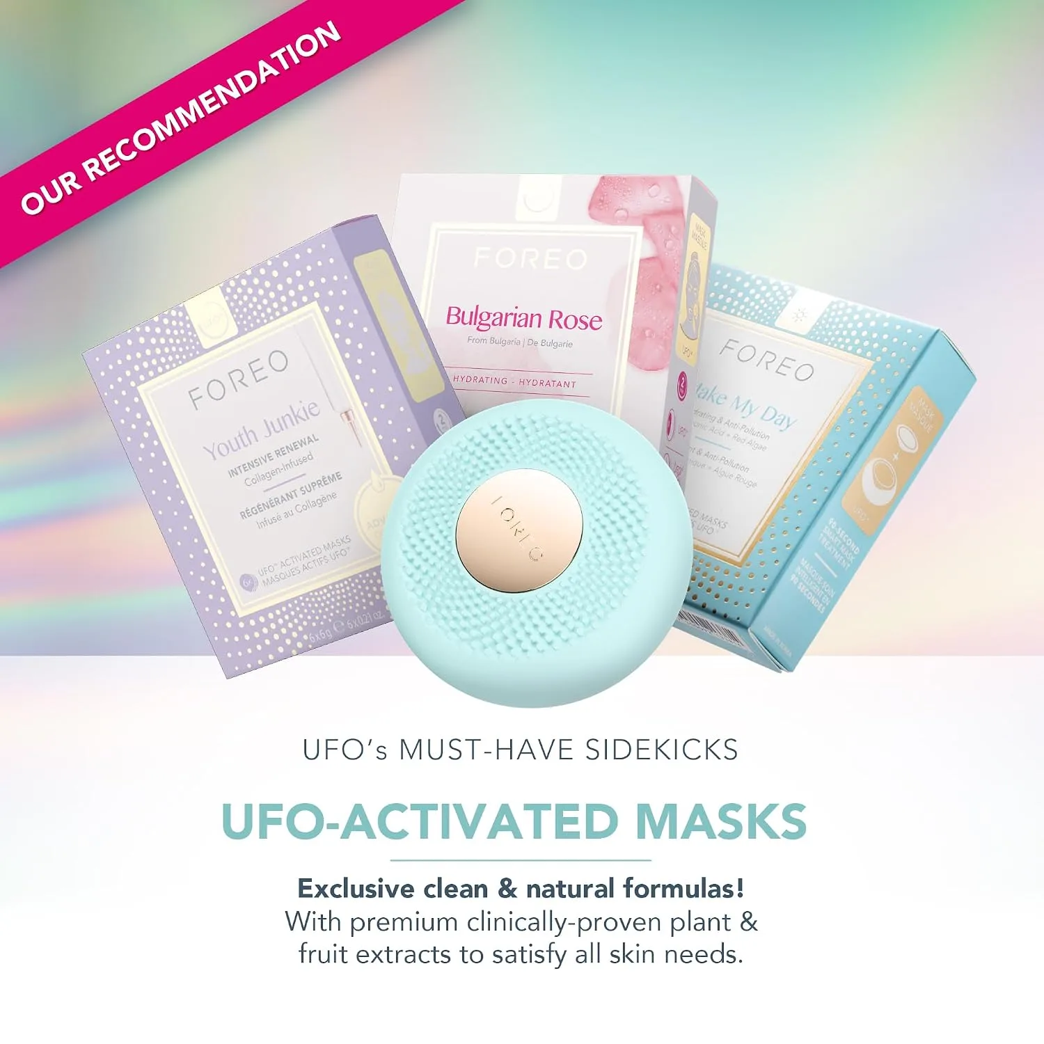 FOREO UFO 3 mini Face Mask Skincare - Face Moisturiser, Red Light