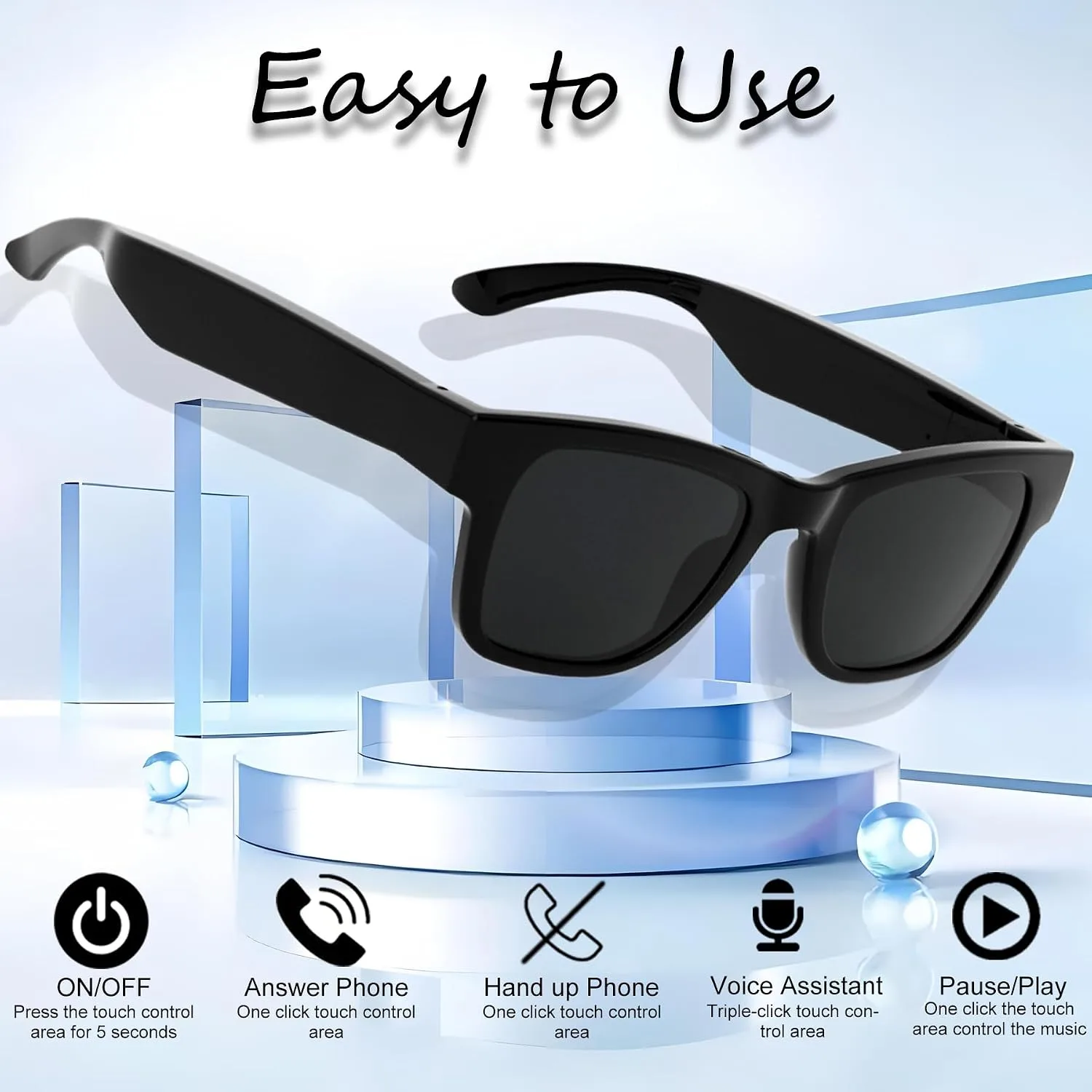 AI Smart Glasses with Photochromic Lenses, Translation & Voice Assistant