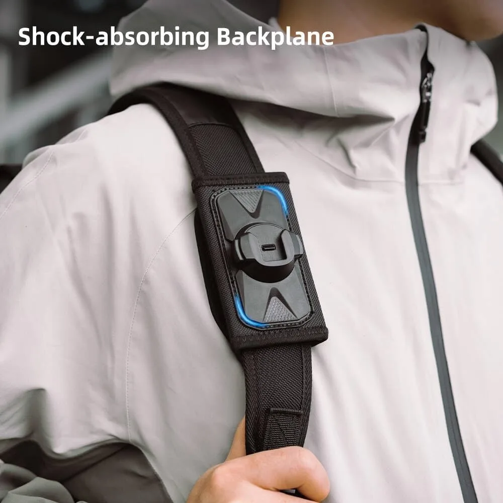 Quick Release Backpack Mount,360° Backpack Shoulder Strap Bag Clip Holder Compatible with DJI Osmo Action 6/5Pro/4/3,GoPro Hero 13/12/11/10/9/8/7/(2018)/6/5 Black and More