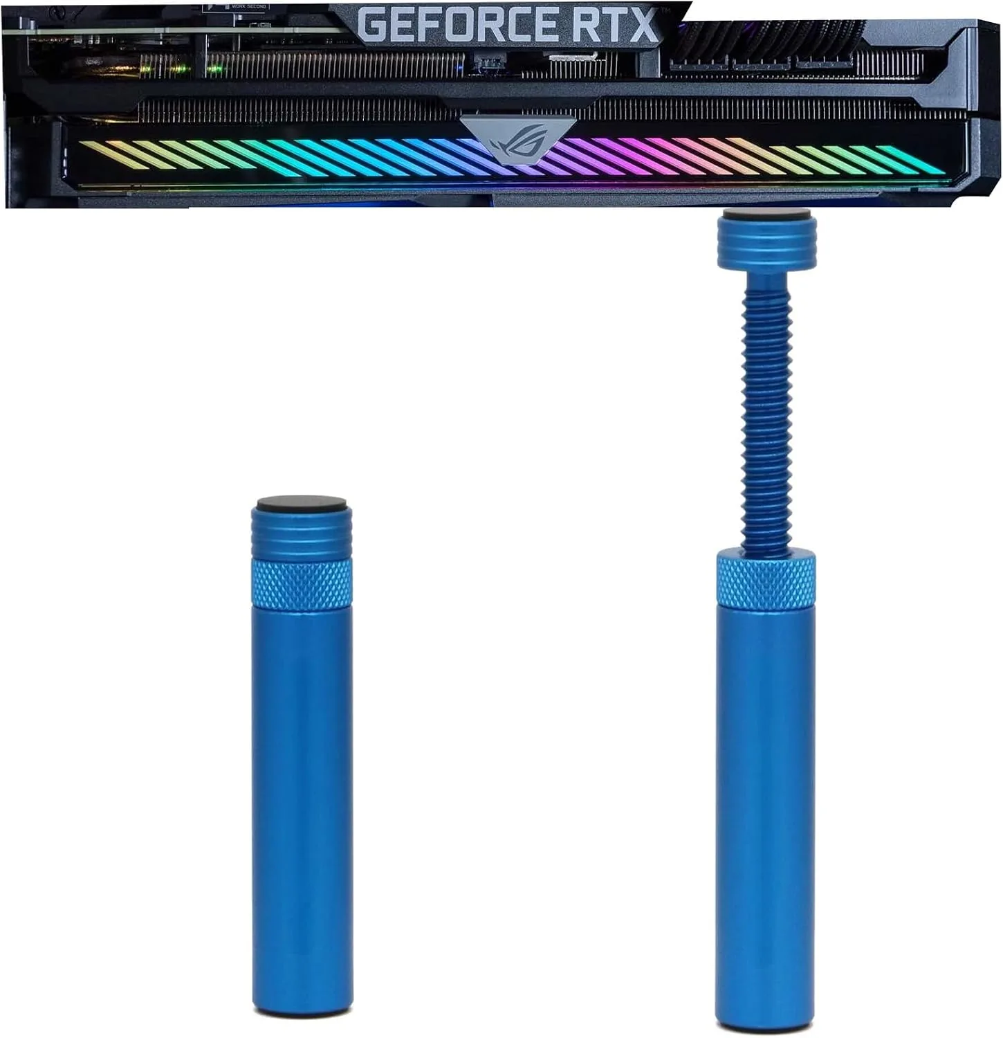 Soporte para tarjeta gráfica Aivalas ajustable azul
