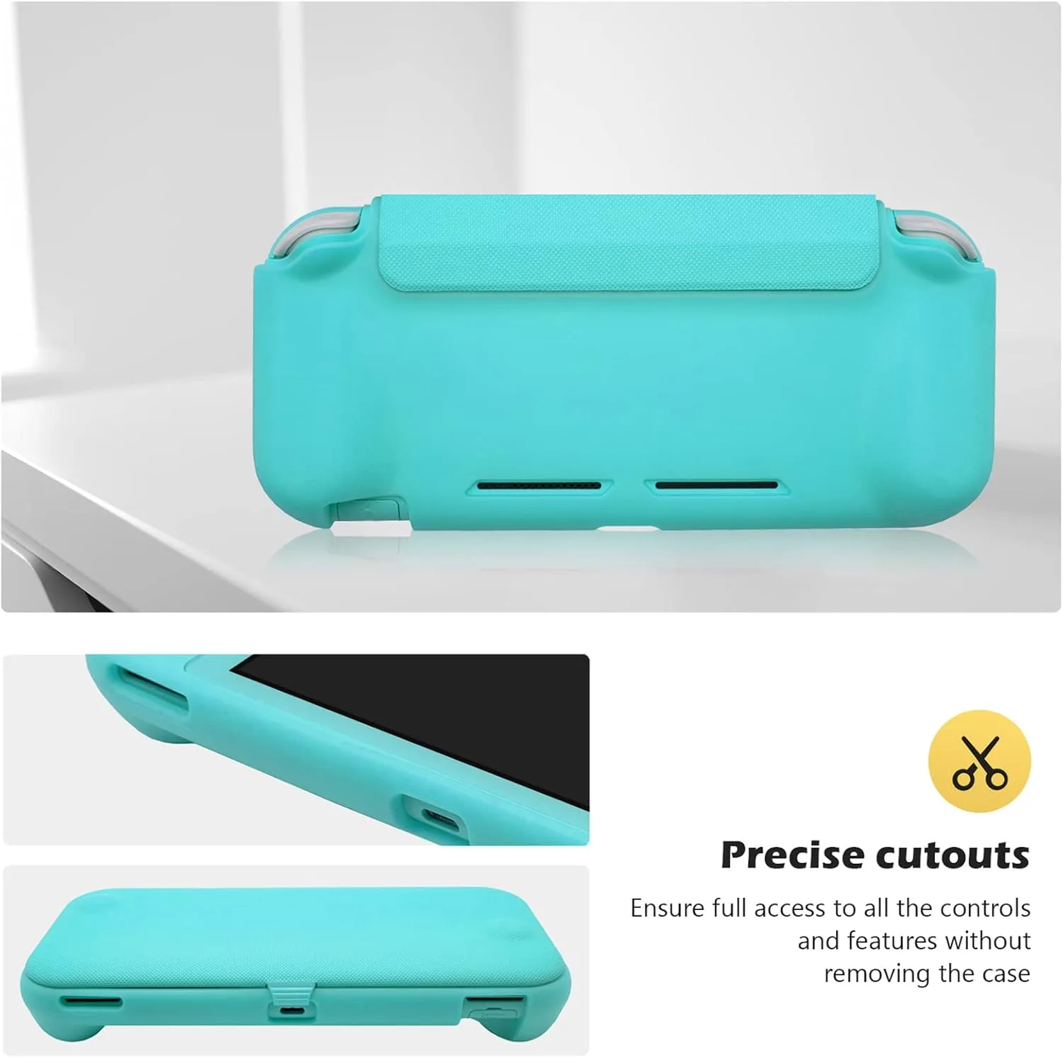 ProCase Flip Cover for Switch Lite with 2 Pack Screen Protectors, Turquoise