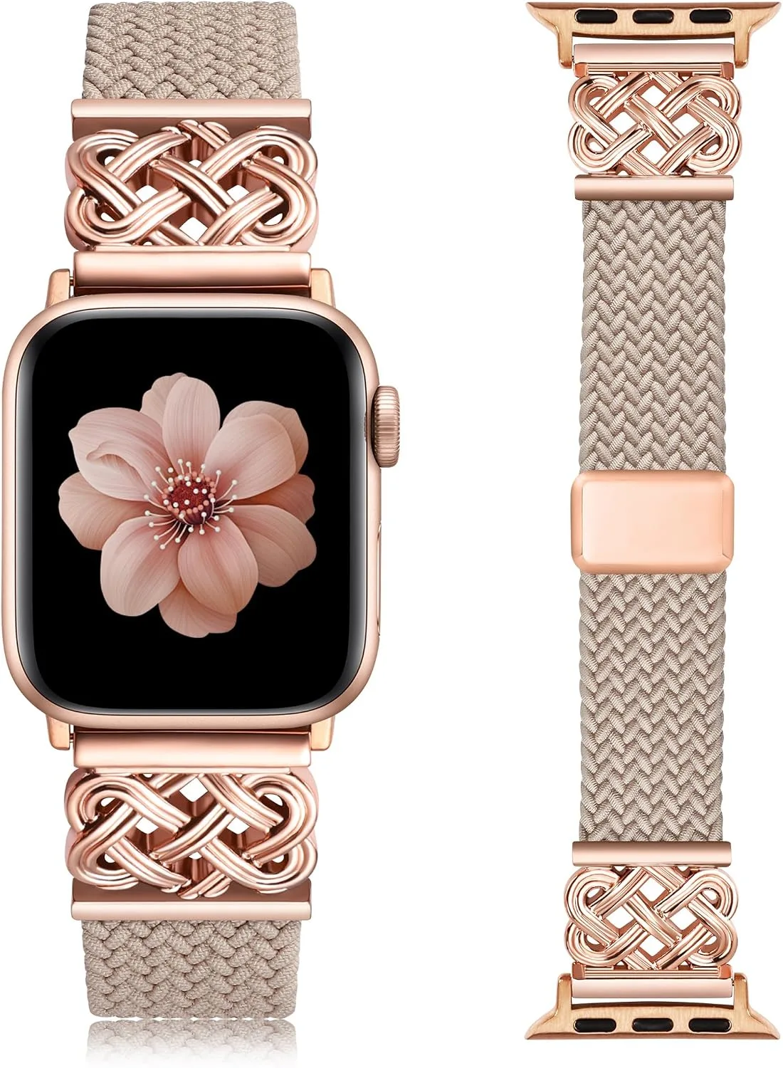 Correa trenzada elástica con cierre magnético para Apple Watch unisex