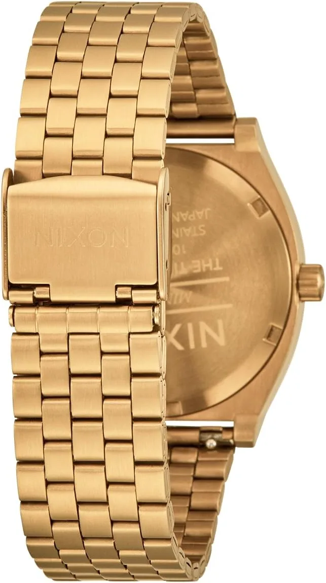 NIXON Time Teller A045 - 100m Water Resistant Men's Analog Fashion Watch (37mm Watch Face, 19.5mm-18mm Stainless Steel Band)
