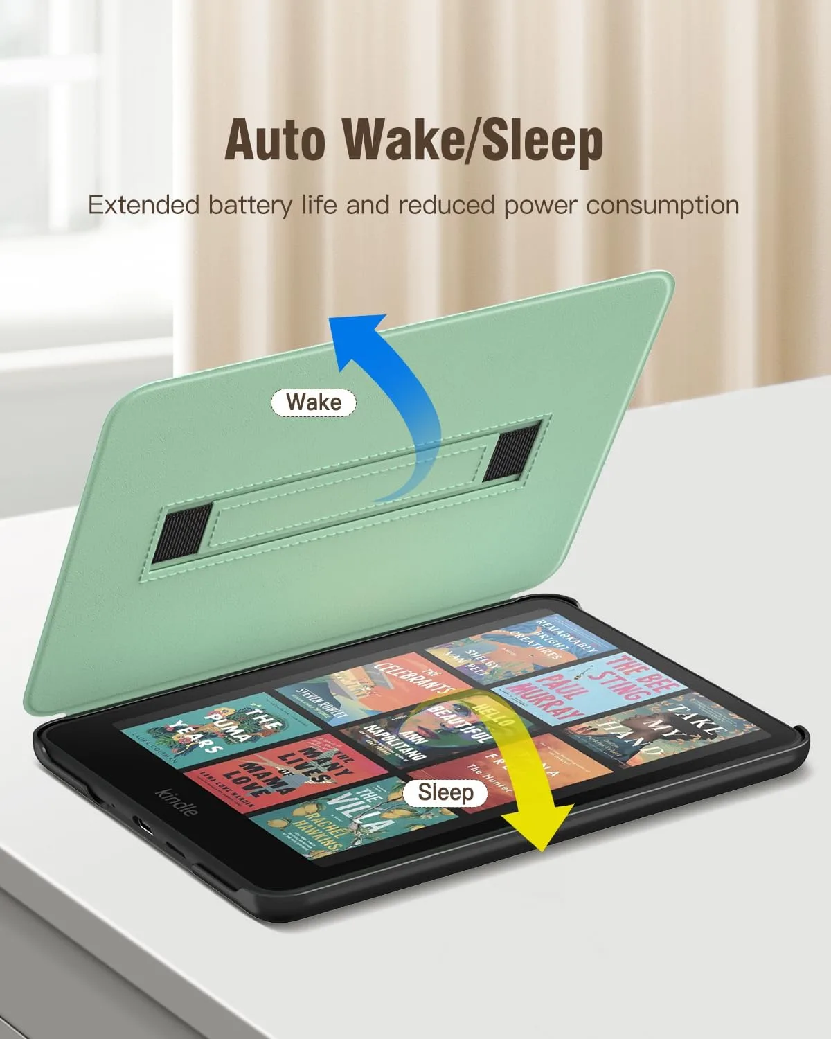 MoKo Case for 7" Kindle Paperwhite 12th Gen 2024 & Colorsoft, Agave Green