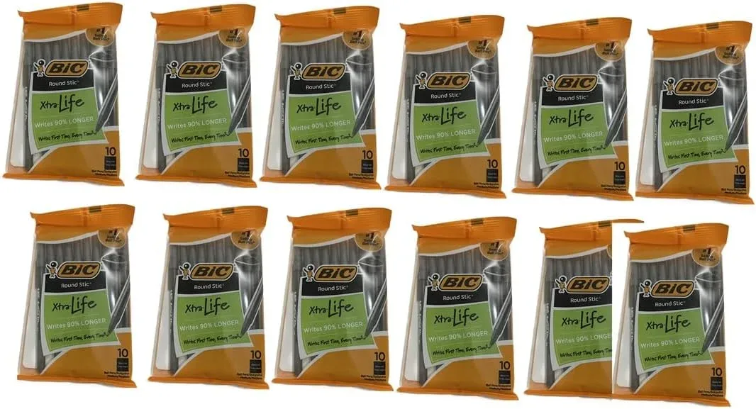 BIC Ballpoint Pen, Black Ink, 120-Count