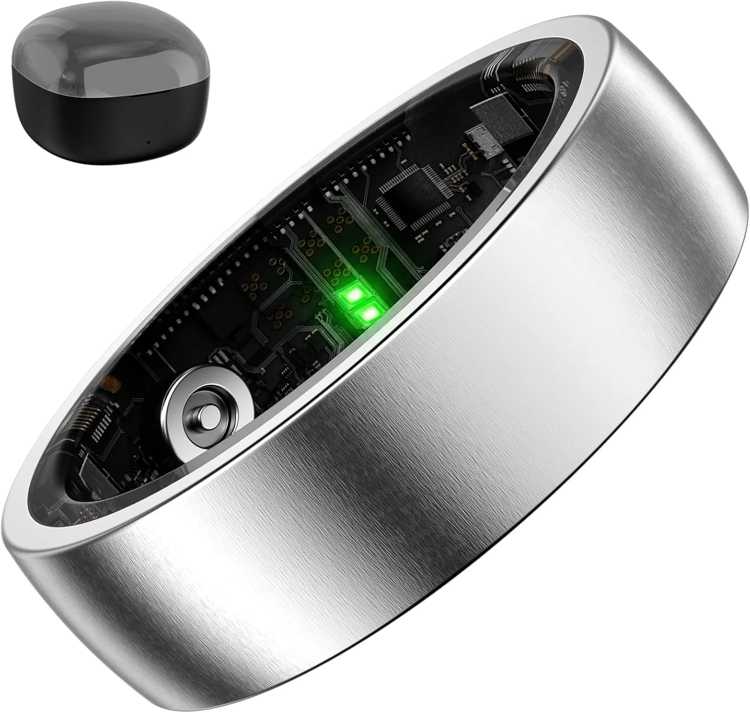 Smart Ring Women Men, Fitness Tracker, No Subscription, Sleep, Silver 10